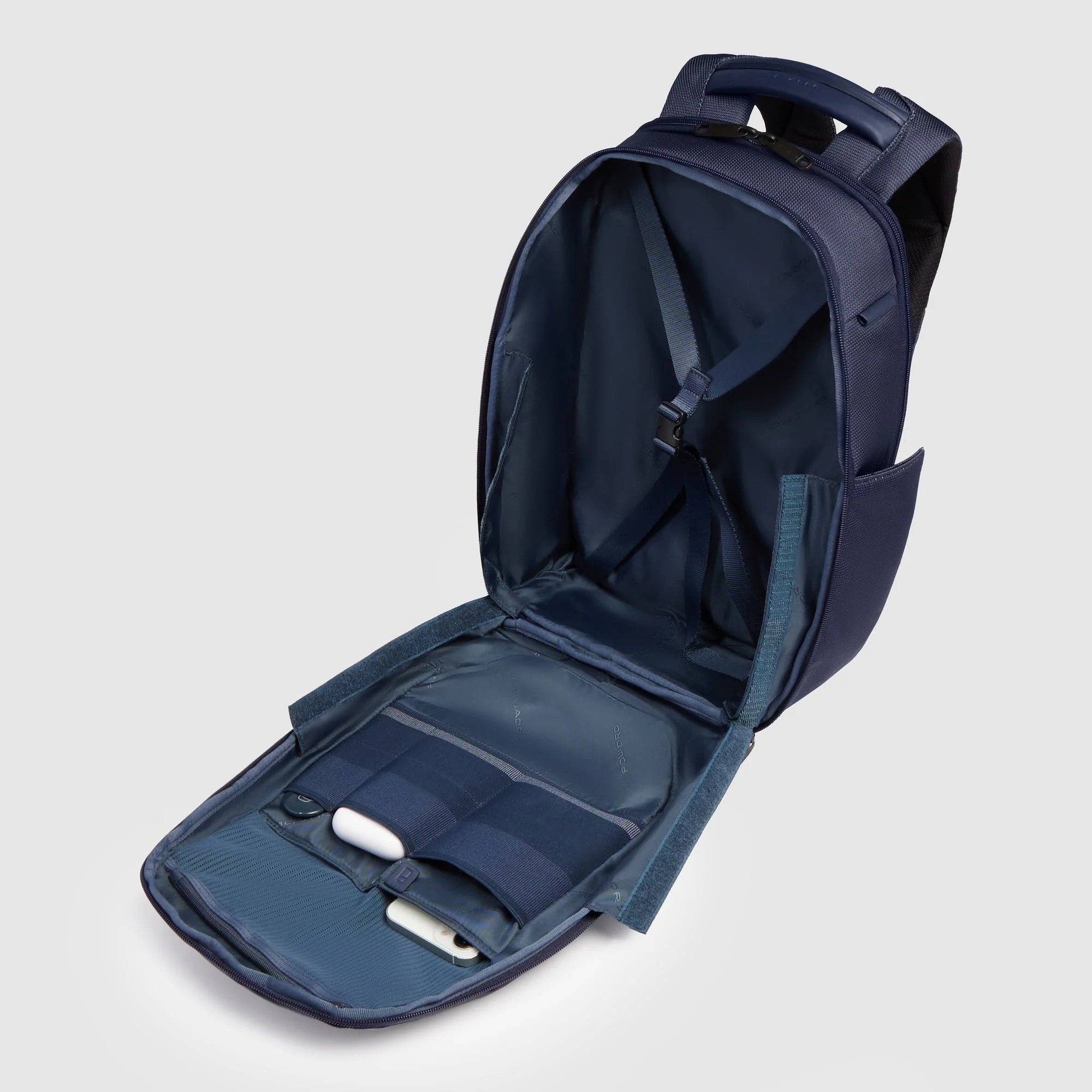 Piquadro zaino in tessuto e pelle "Lyss" Blu CA6927S143BM.BLU