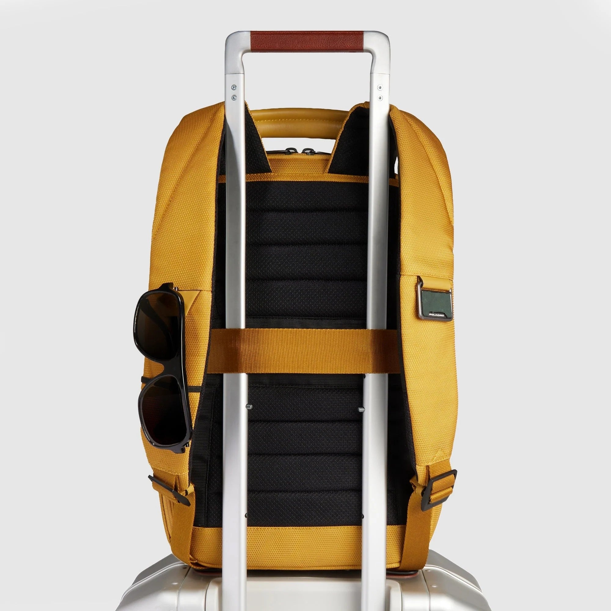 Piquadro zaino in tessuto e pelle "Lyss" Giallo CA6927S143BM.G