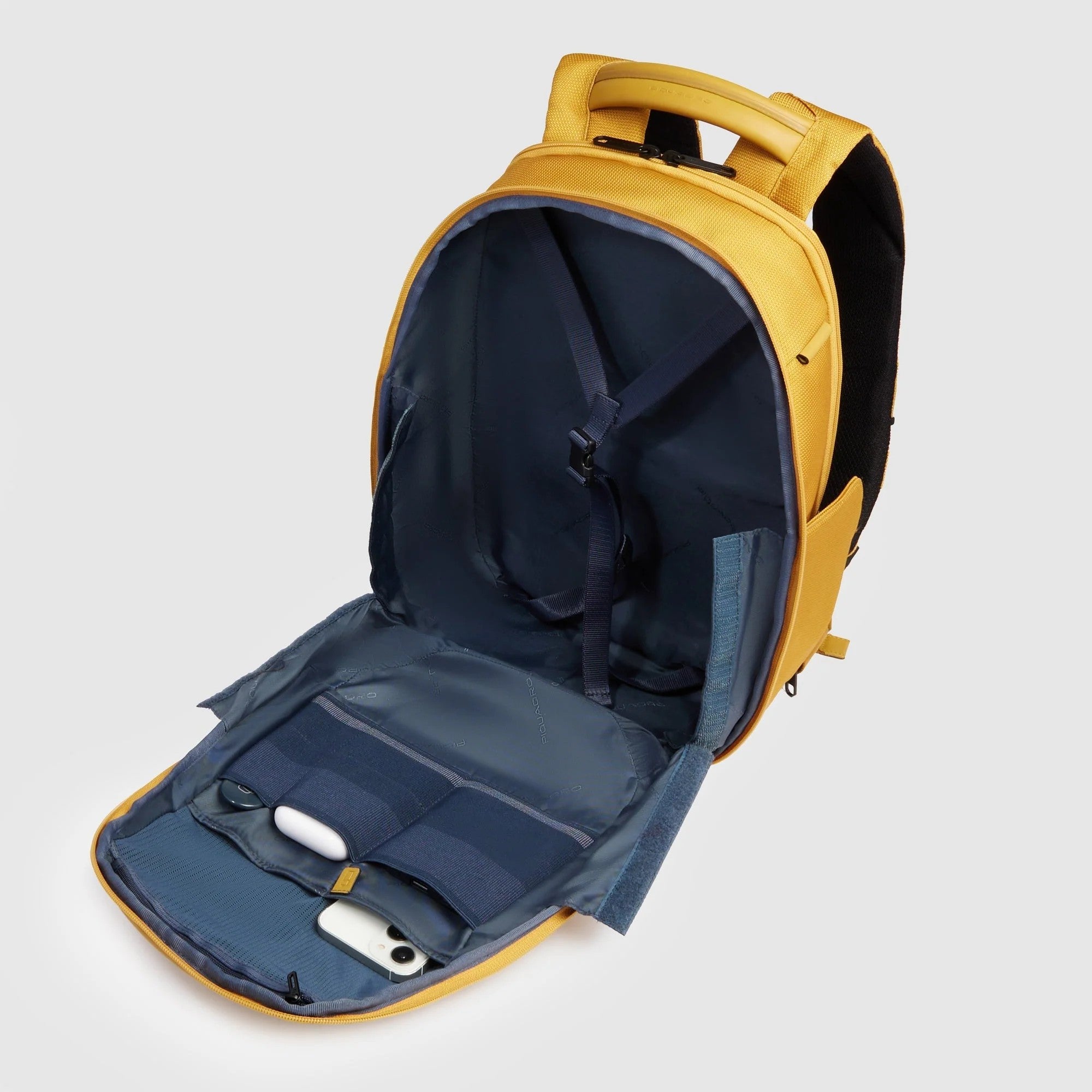 Piquadro zaino in tessuto e pelle "Lyss" Giallo CA6927S143BM.G