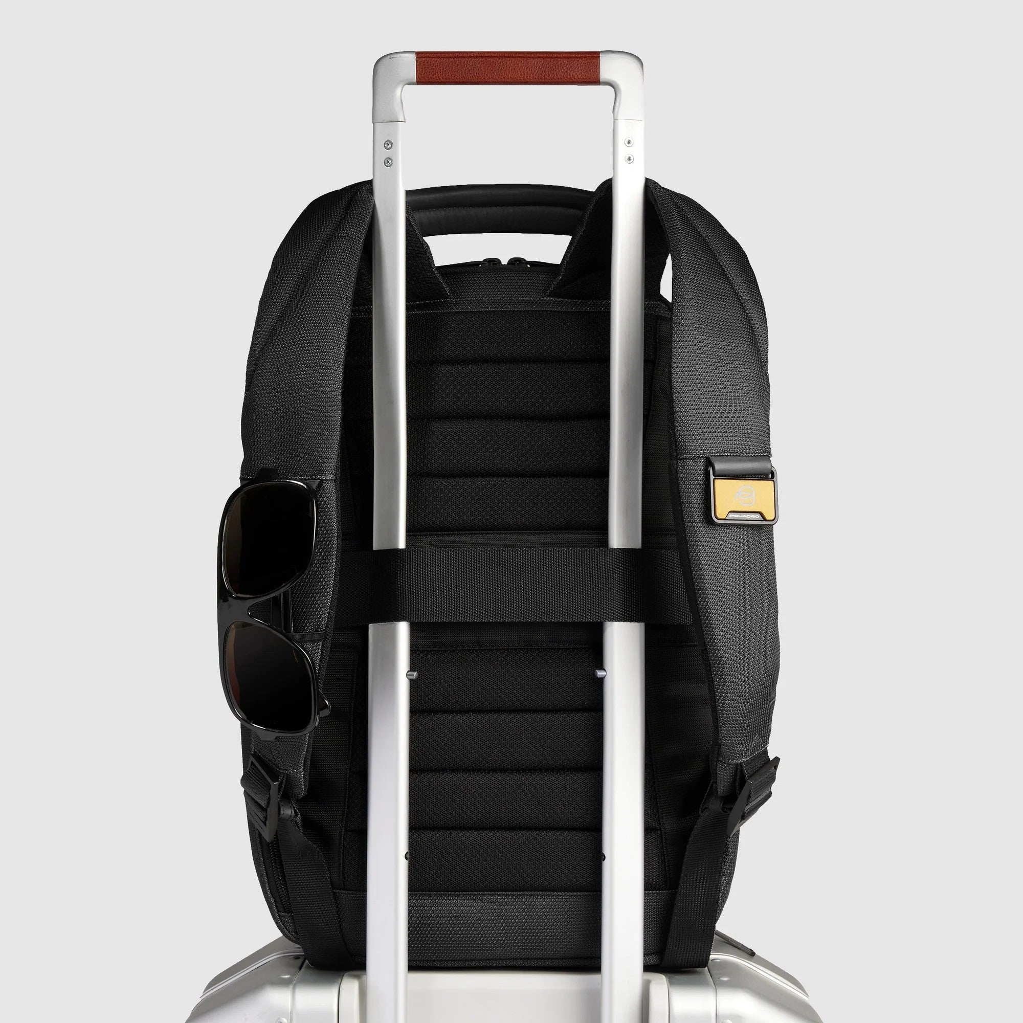 Piquadro zaino in tessuto e pelle "Lyss" Nero CA6927S143BM.N