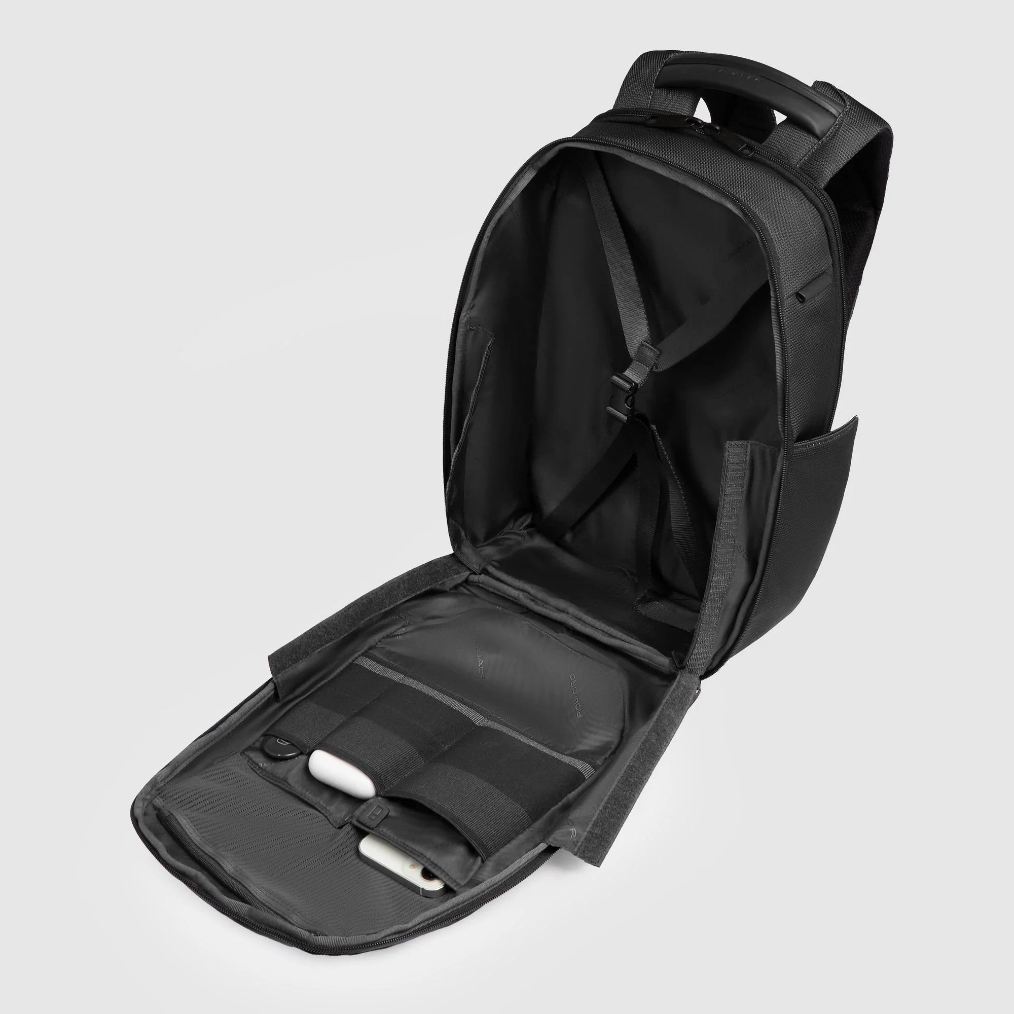 Piquadro zaino in tessuto e pelle "Lyss" Nero CA6927S143BM.N