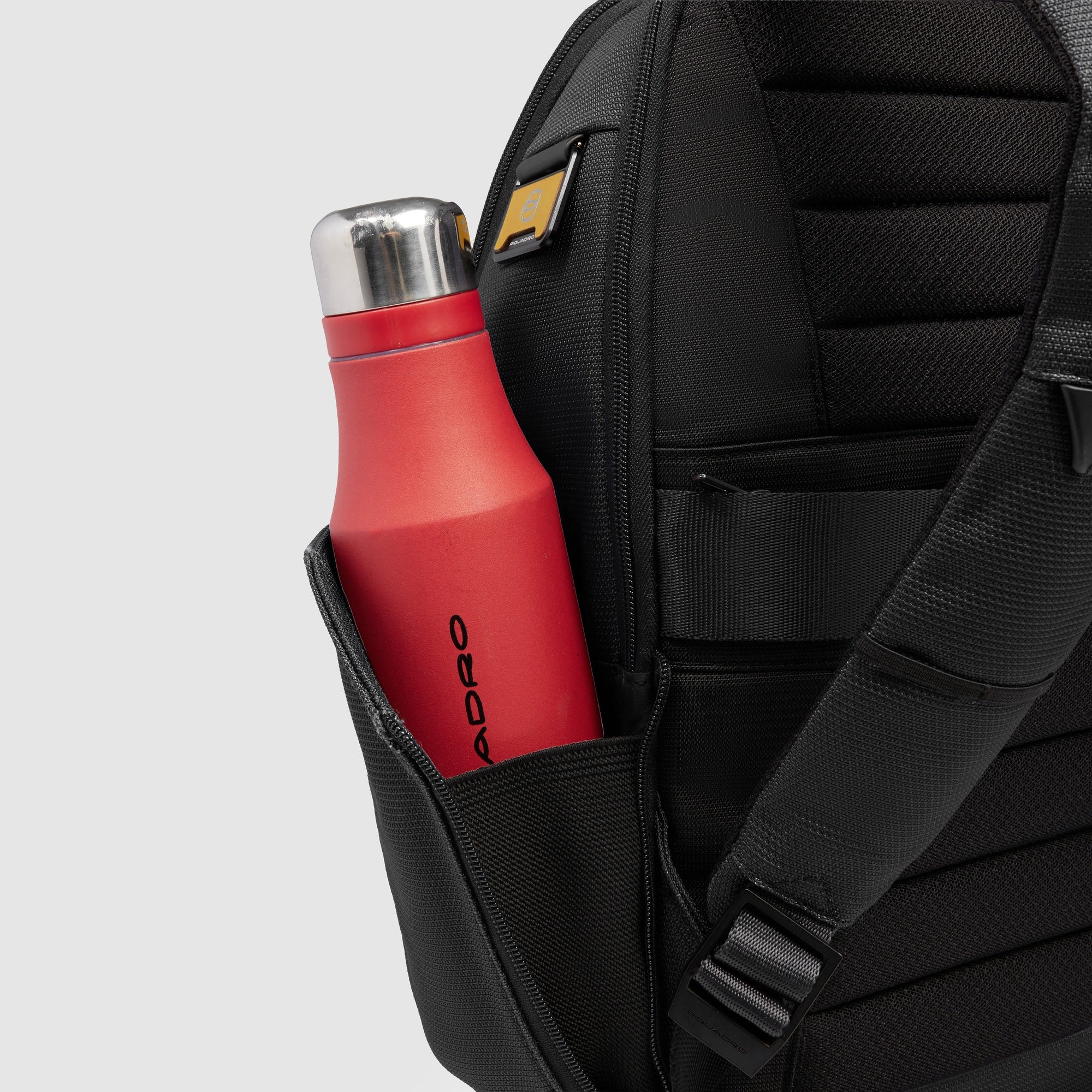 Piquadro zaino in tessuto e pelle "Lyss" Nero CA6927S143BM.N