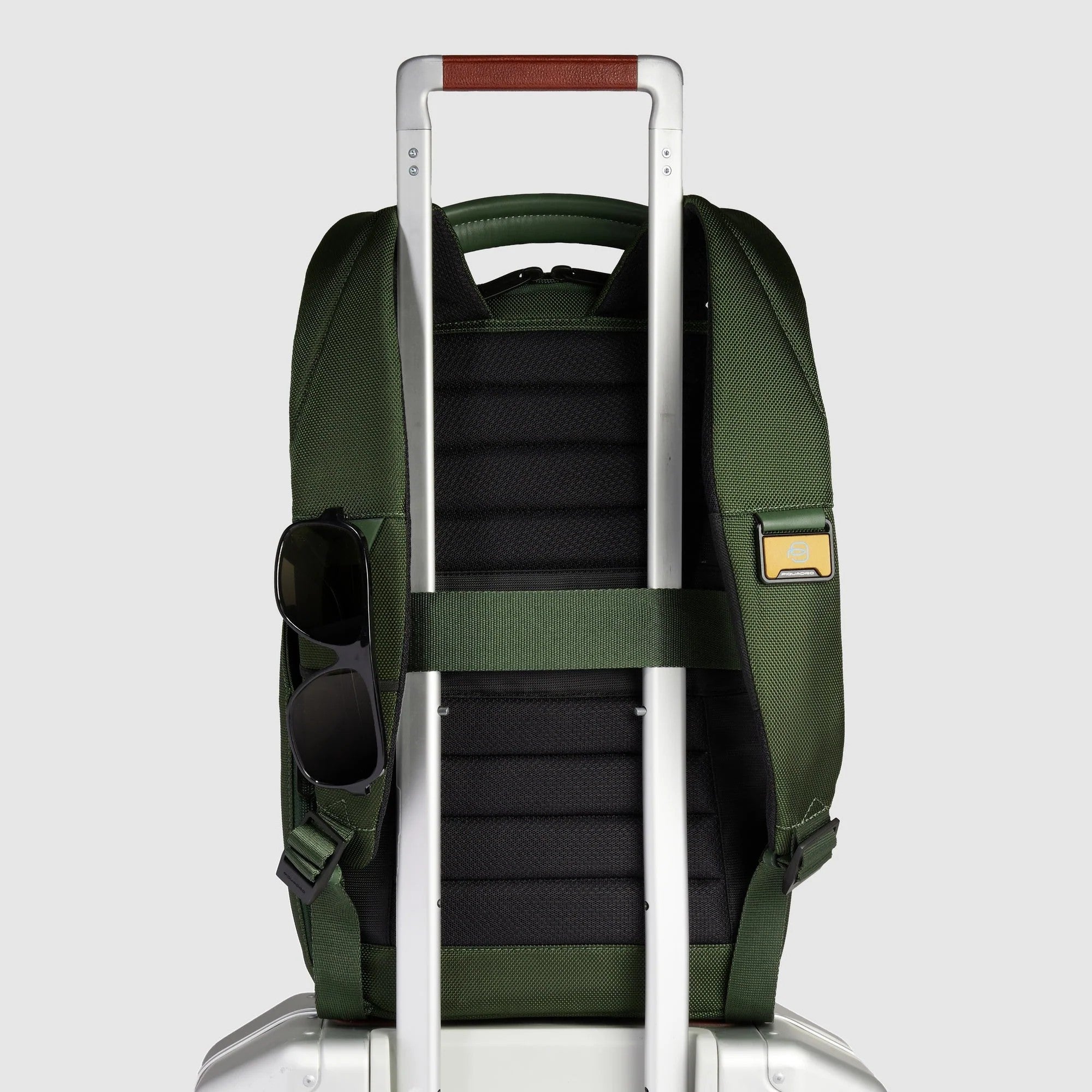 Piquadro zaino in tessuto e pelle "Lyss" Verde CA6927S143BM.VE