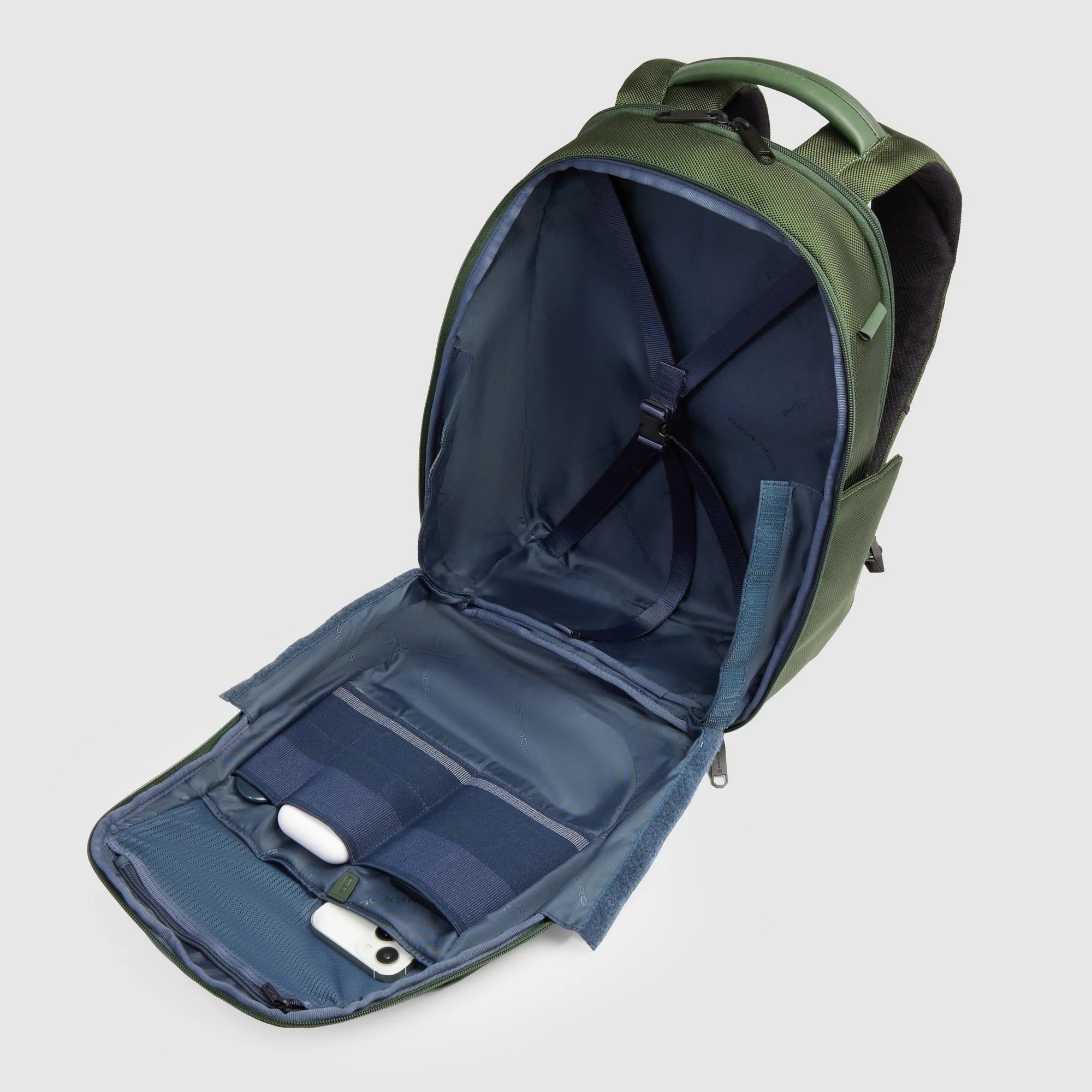 Piquadro zaino in tessuto e pelle "Lyss" Verde CA6927S143BM.VE