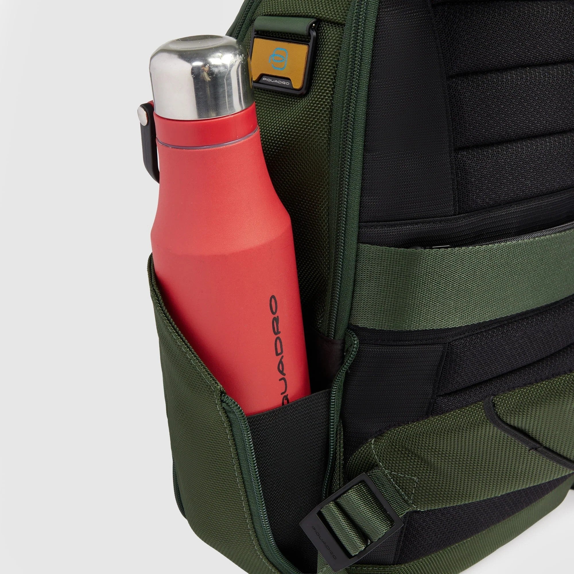 Piquadro zaino in tessuto e pelle "Lyss" Verde CA6927S143BM.VE