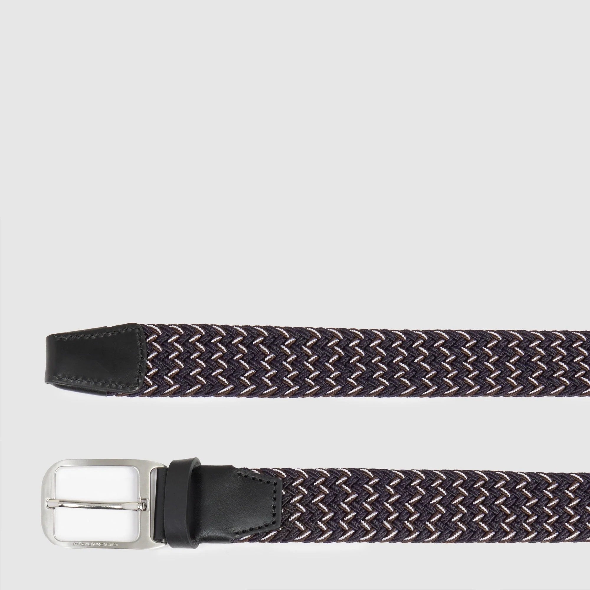 Piquadro cintura intrecciata in tessuto "Belt" Nero/blu CU6673C109.NBLU