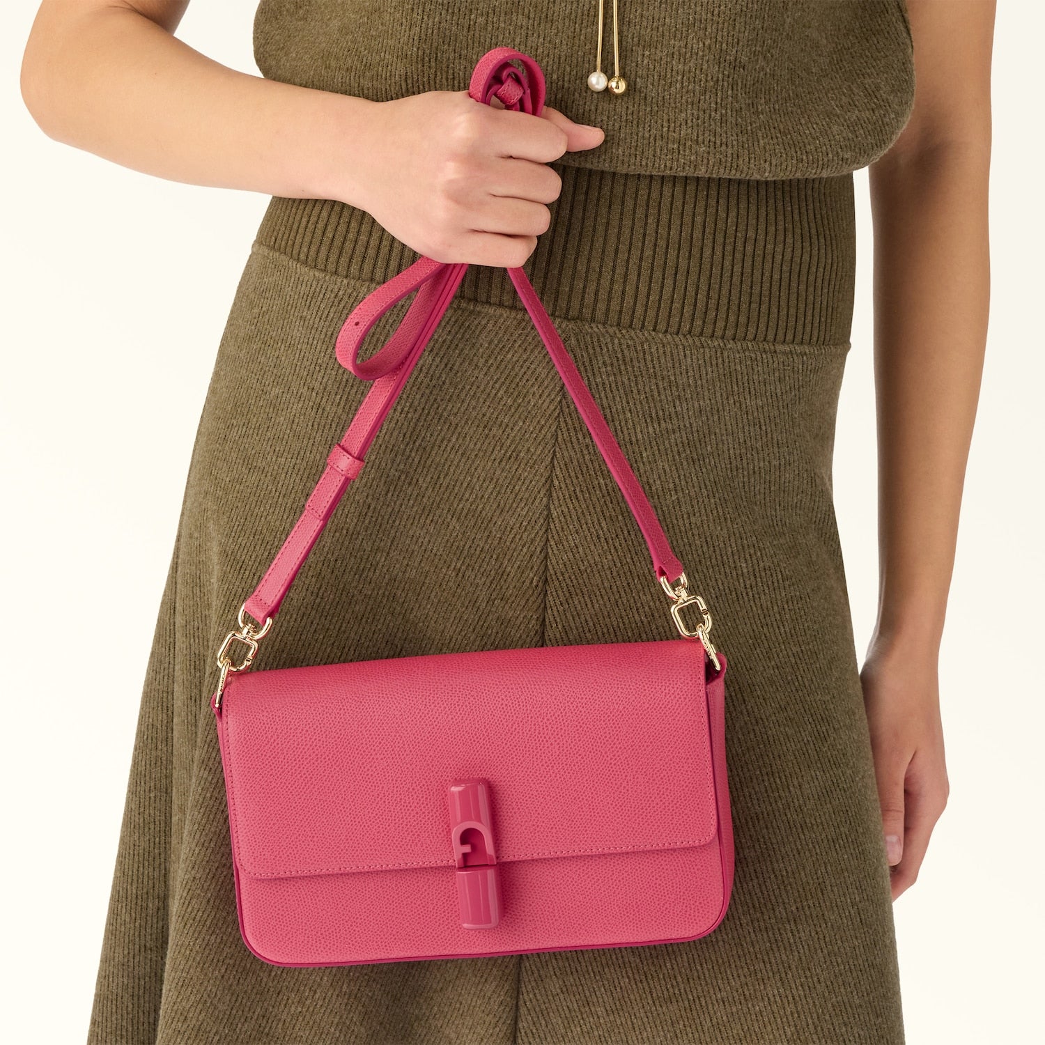 Furla borsa a tracolla in pelle "Iride" Rosa WB01826.4485S VELVET PINK