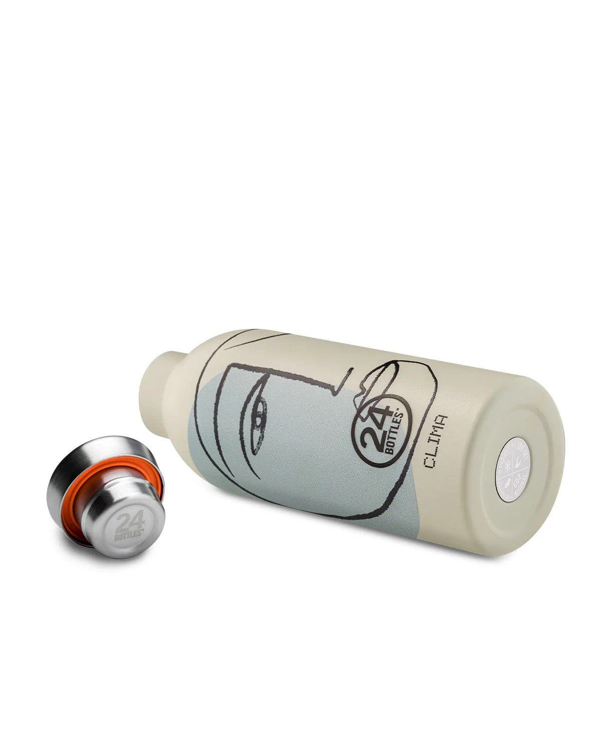 24 Bottles bottiglia termica in acciaio 500ml "Clima" Beige CLIMA.WHITE CALYPSO