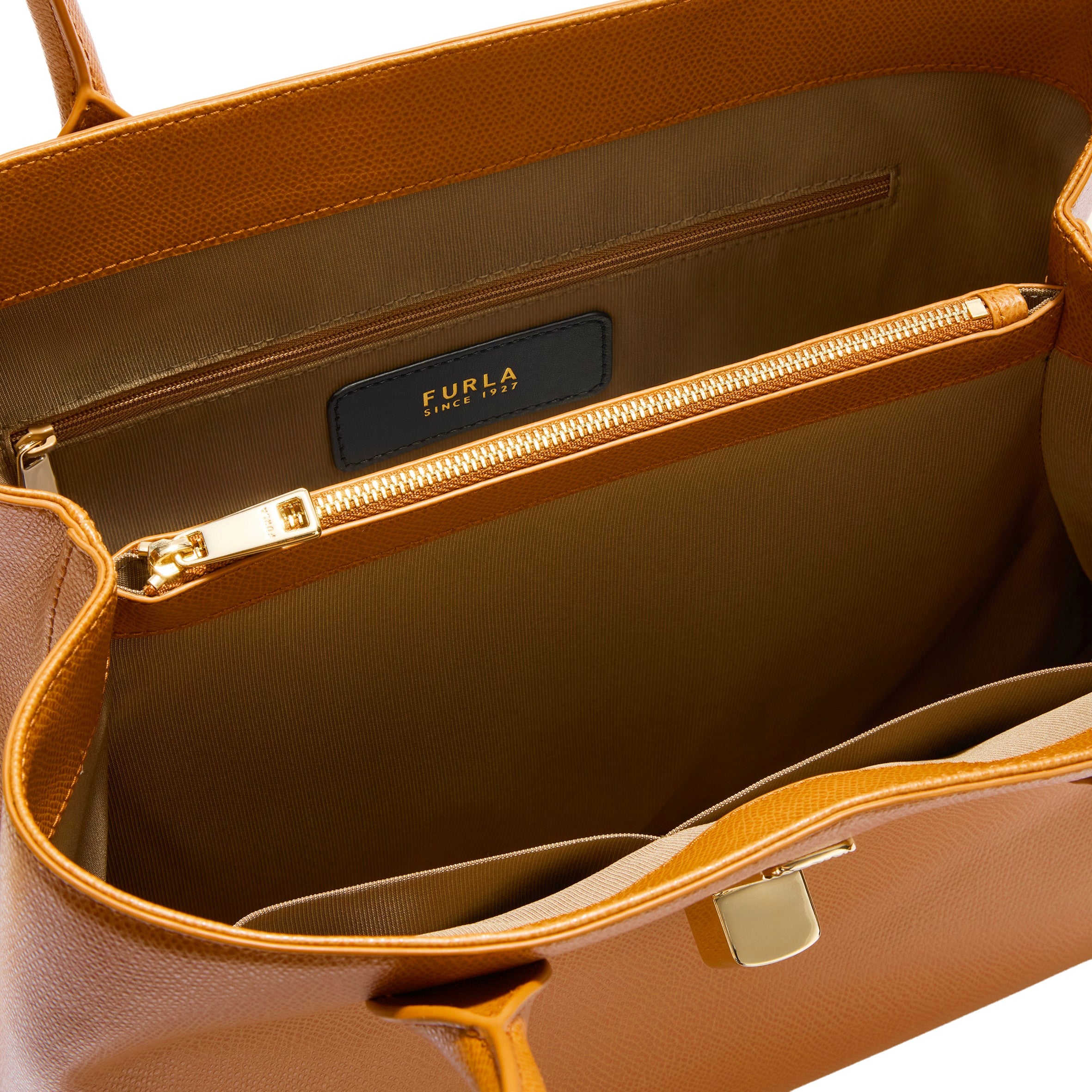 Furla borsa shopping in pelle "Goccia" Cuoio WB01978.4557S TABACCO