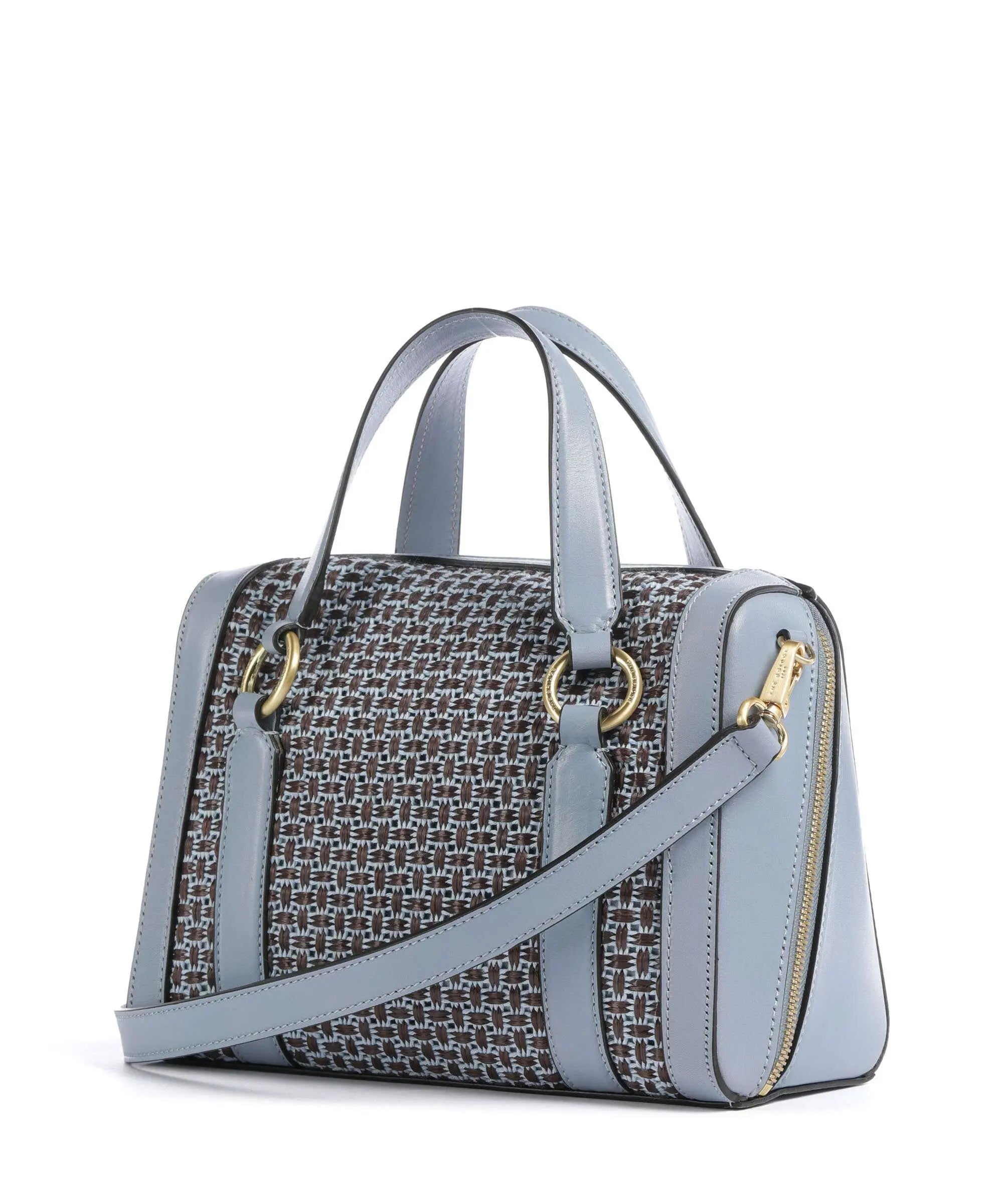 The Bridge borsa a mano in pelle e tessuto "Laura Wow" Azzurro 041816KX.00A ACQUA