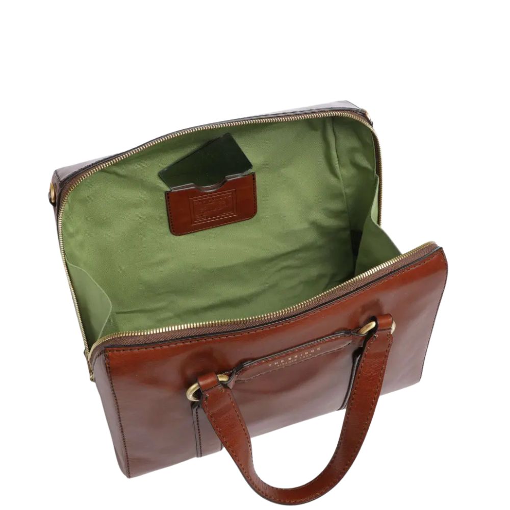 The Bridge borsa a mano in pelle "Laura" Marrone 04182601.14
