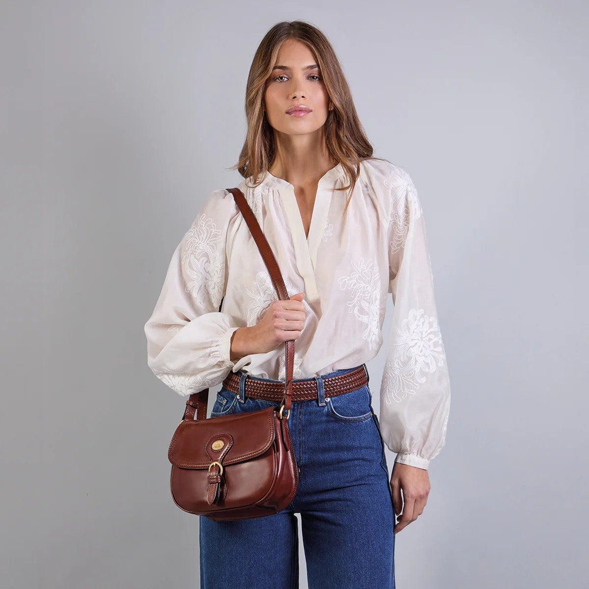 The Bridge borsa a tracolla in pelle "Isadora" Marrone 04531501.14