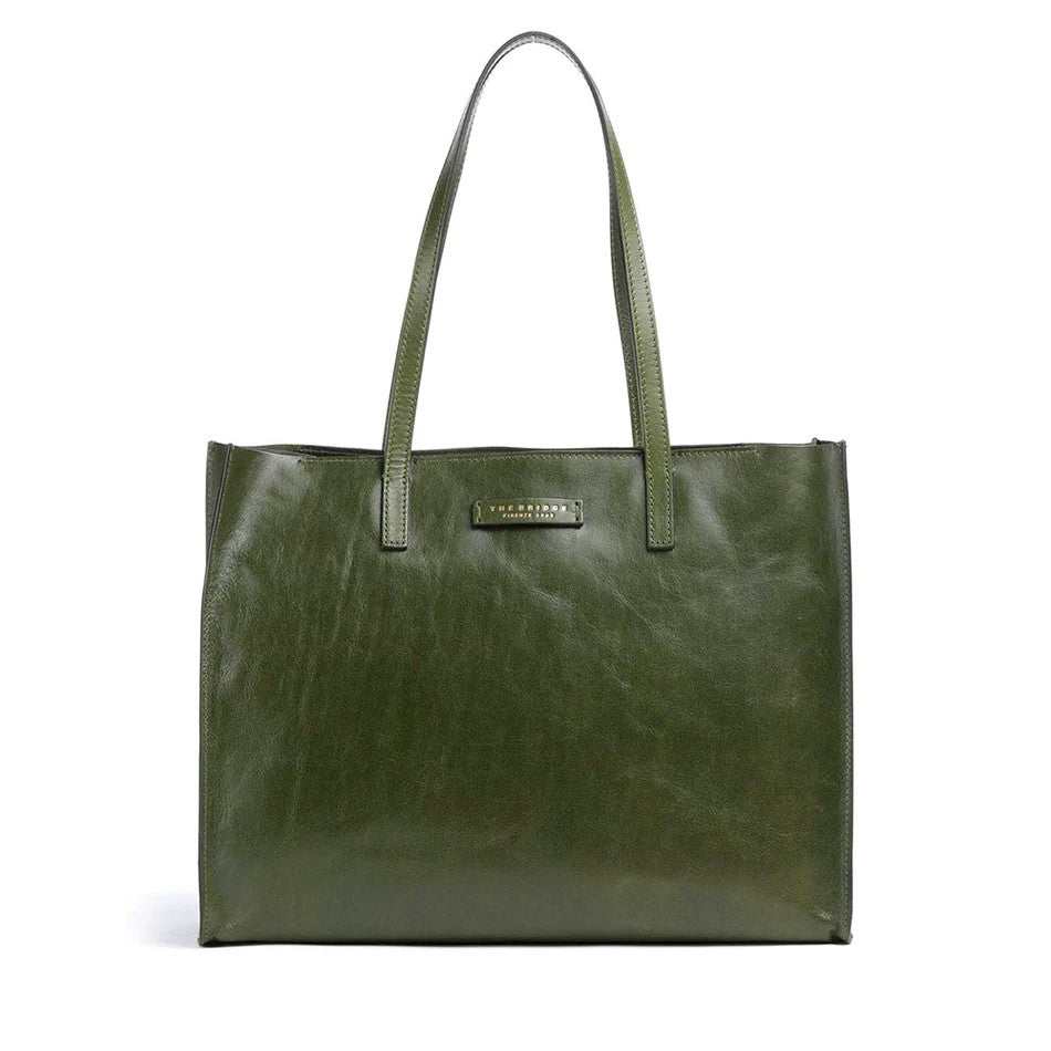 The Bridge borsa shopping in pelle "Mirra" Verde 04131401.00C MAGGIORANA
