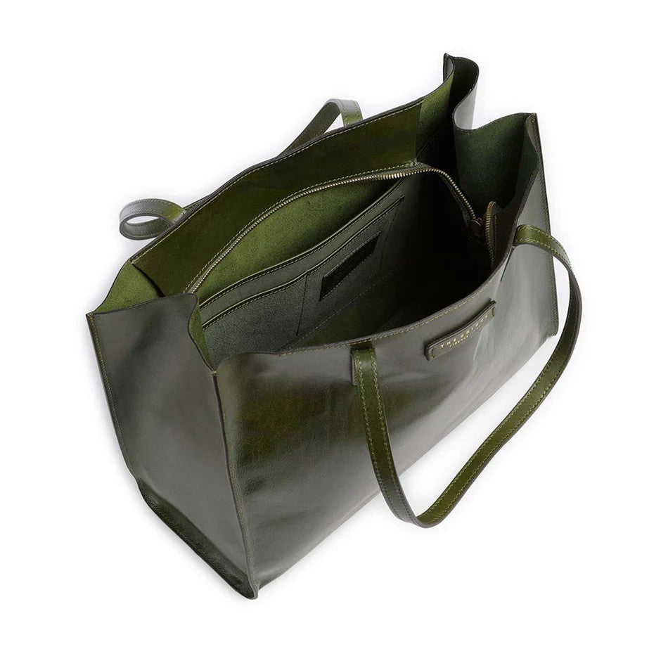 The Bridge borsa shopping in pelle "Mirra" Verde 04131401.00C MAGGIORANA