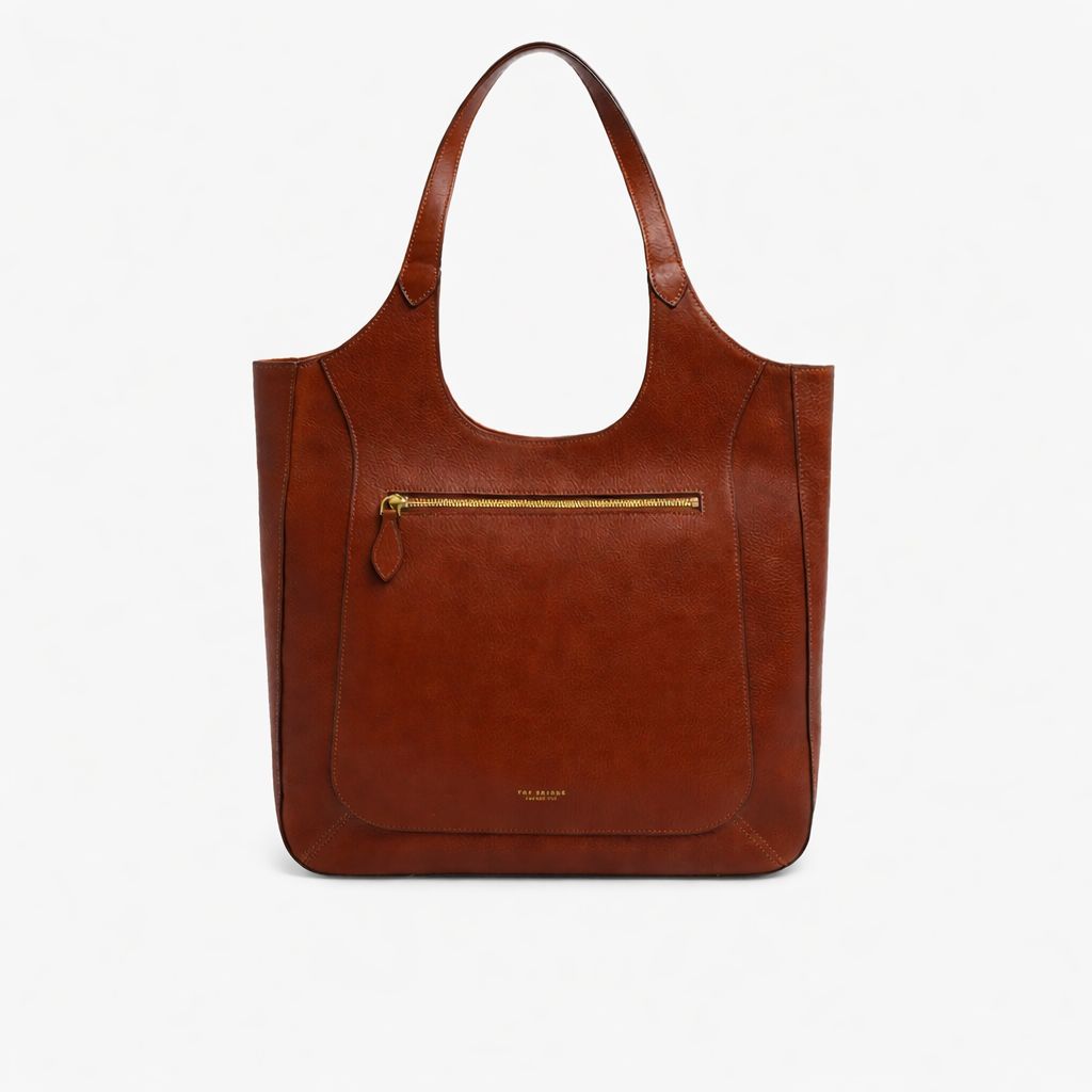 The Bridge borsa shopping in pelle "Luce " Marrone 042326D3.14