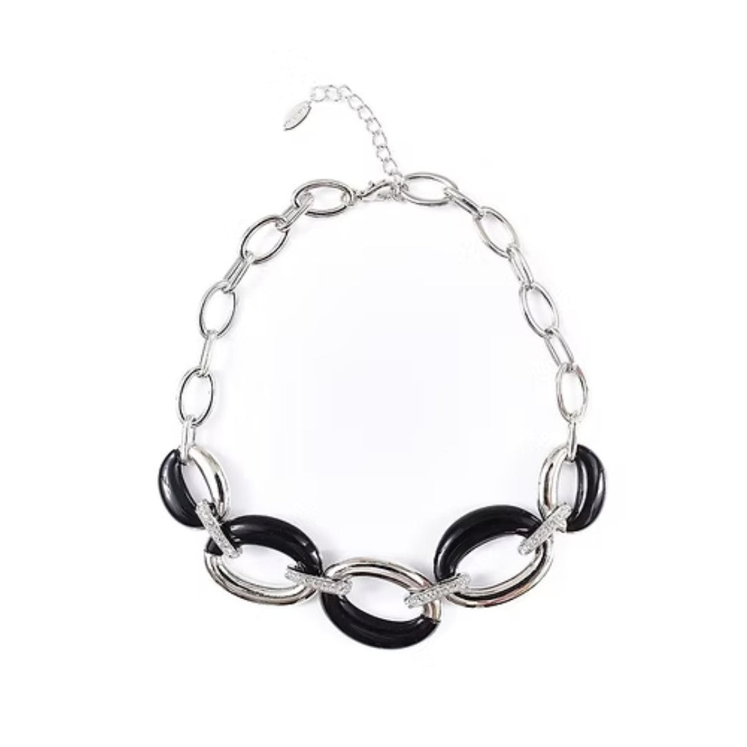 Vanity Her collana in metallo e resina Nero 606 596.NERO