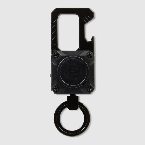Piquadro portachiavi in metallo con tracker "BM" Nero PC7074BM.N