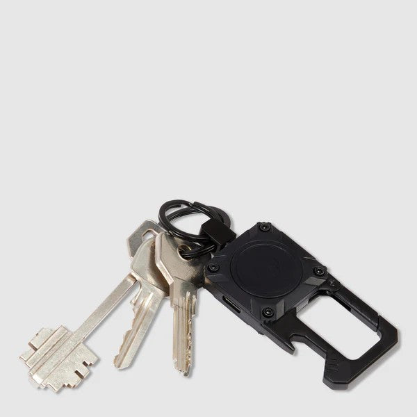 Piquadro portachiavi in metallo con tracker "BM" Nero PC7074BM.N