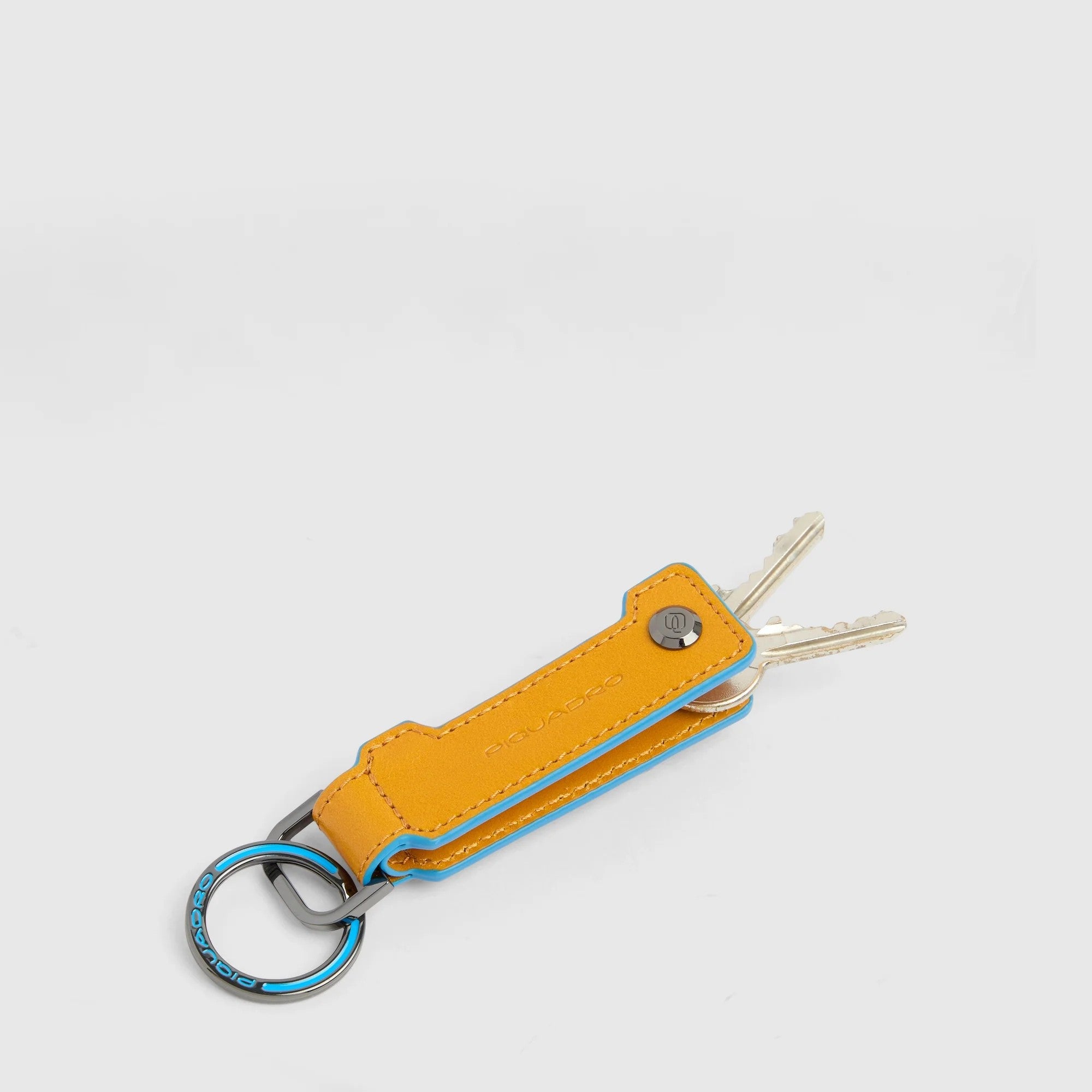 Piquadro portachiavi in pelle "Blue Square" Giallo PC7089B2.G