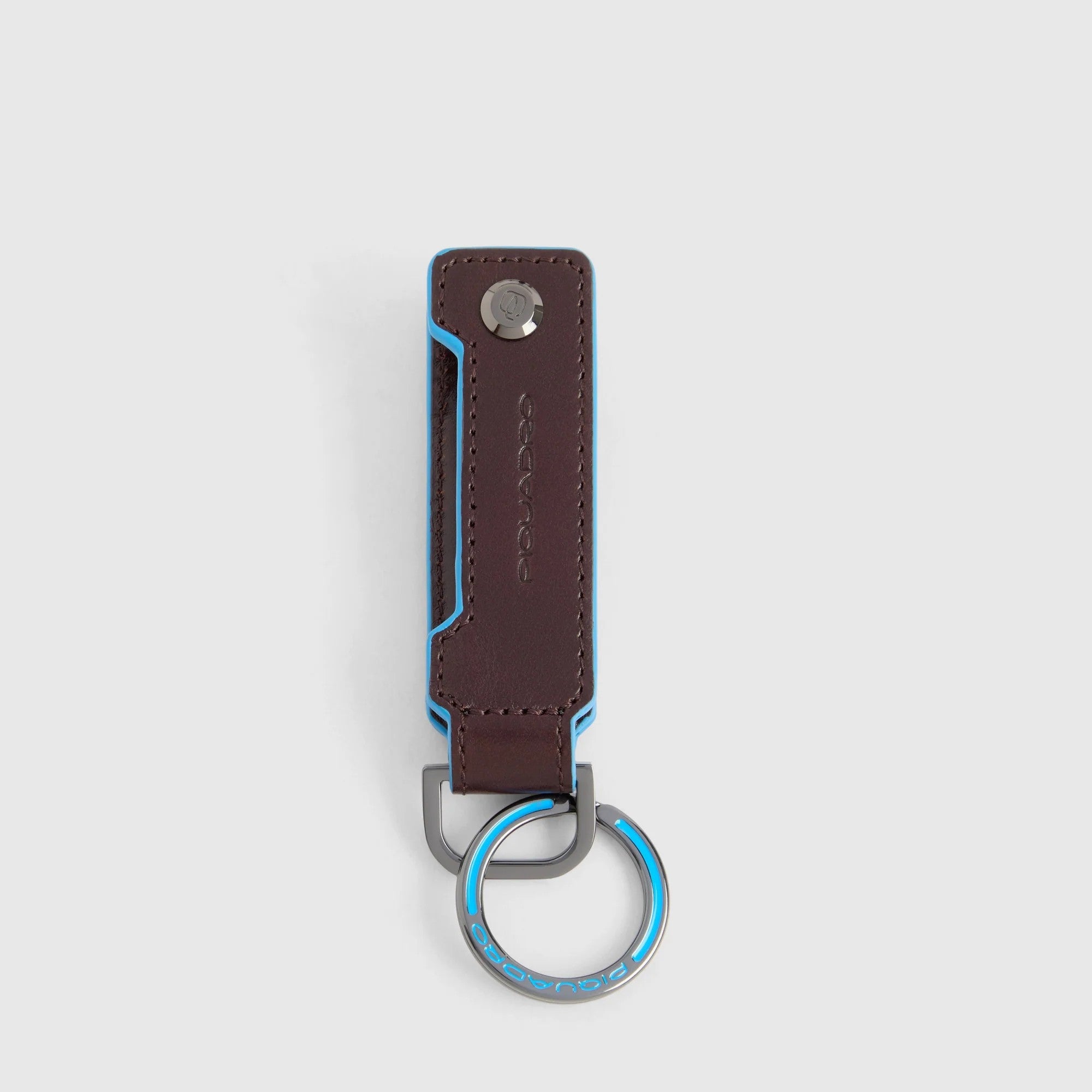 Piquadro portachiavi in pelle "Blue Square" Marrone PC7089B2.MO