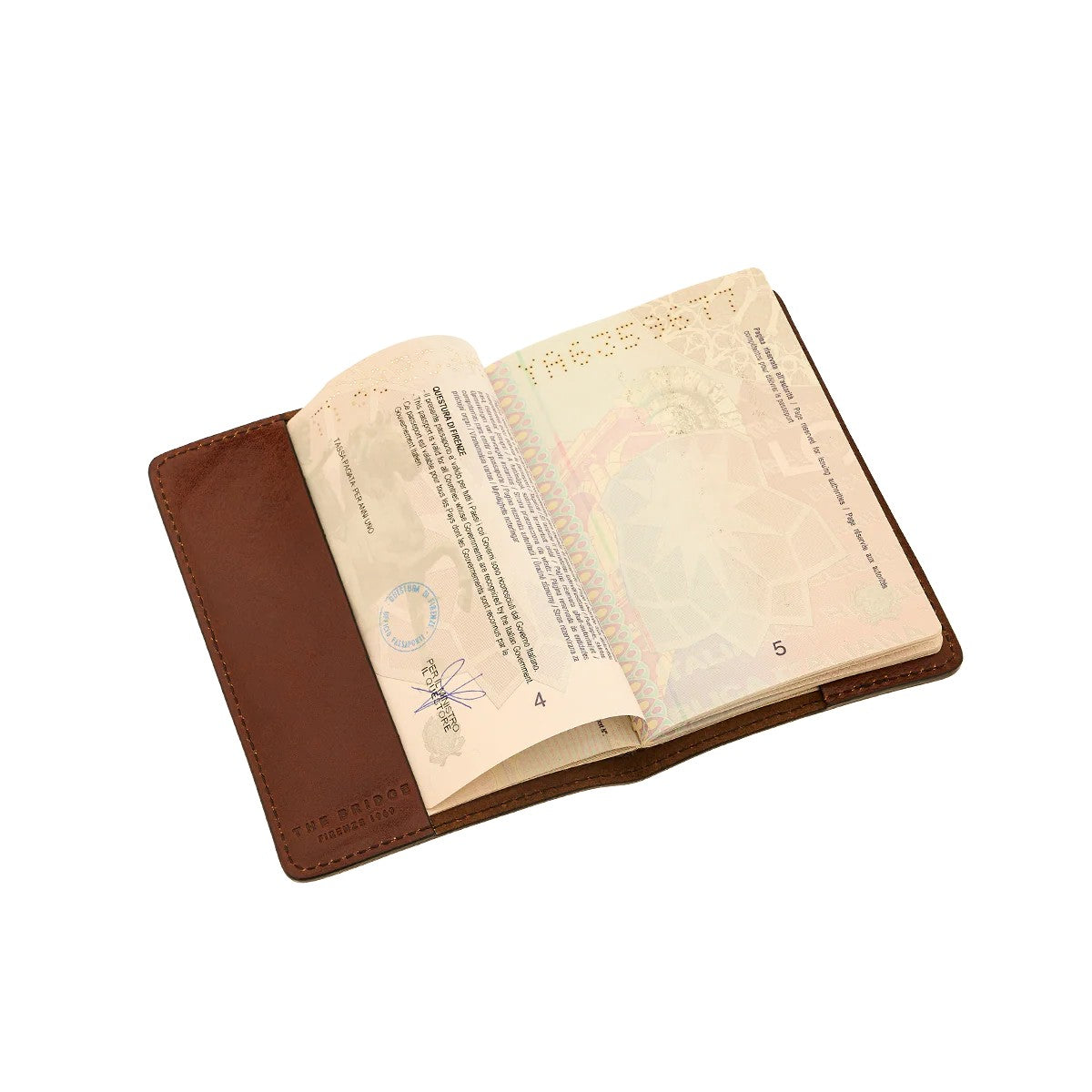 The Bridge porta passaporto in pelle "Lifestyle" Marrone 09811501.14