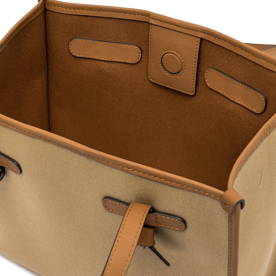 Gianni Chiarini borsa shopping in tessuto e pelle "Marcella" Beige BS6849COMM CNV-SE.13932 CORDA