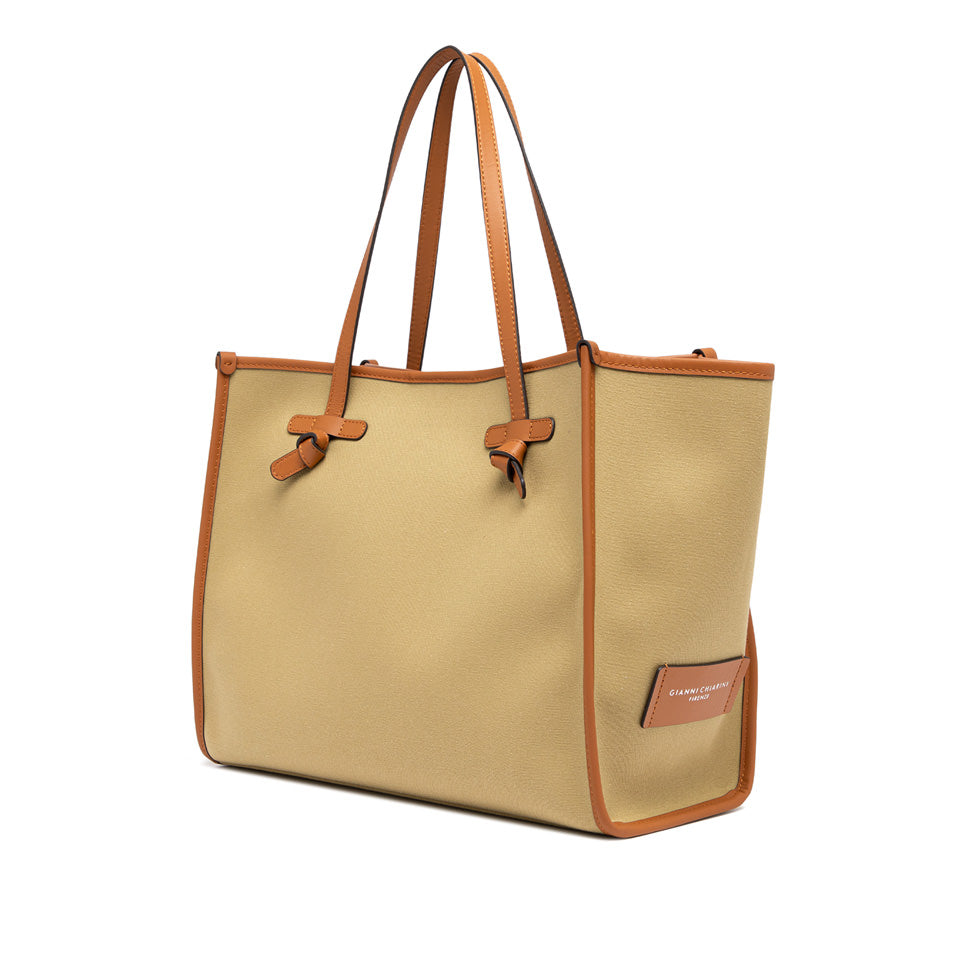 Gianni Chiarini borsa shopping in tessuto e pelle "Marcella" Beige BS6850COMMCNV-SE.14413 TAIGA