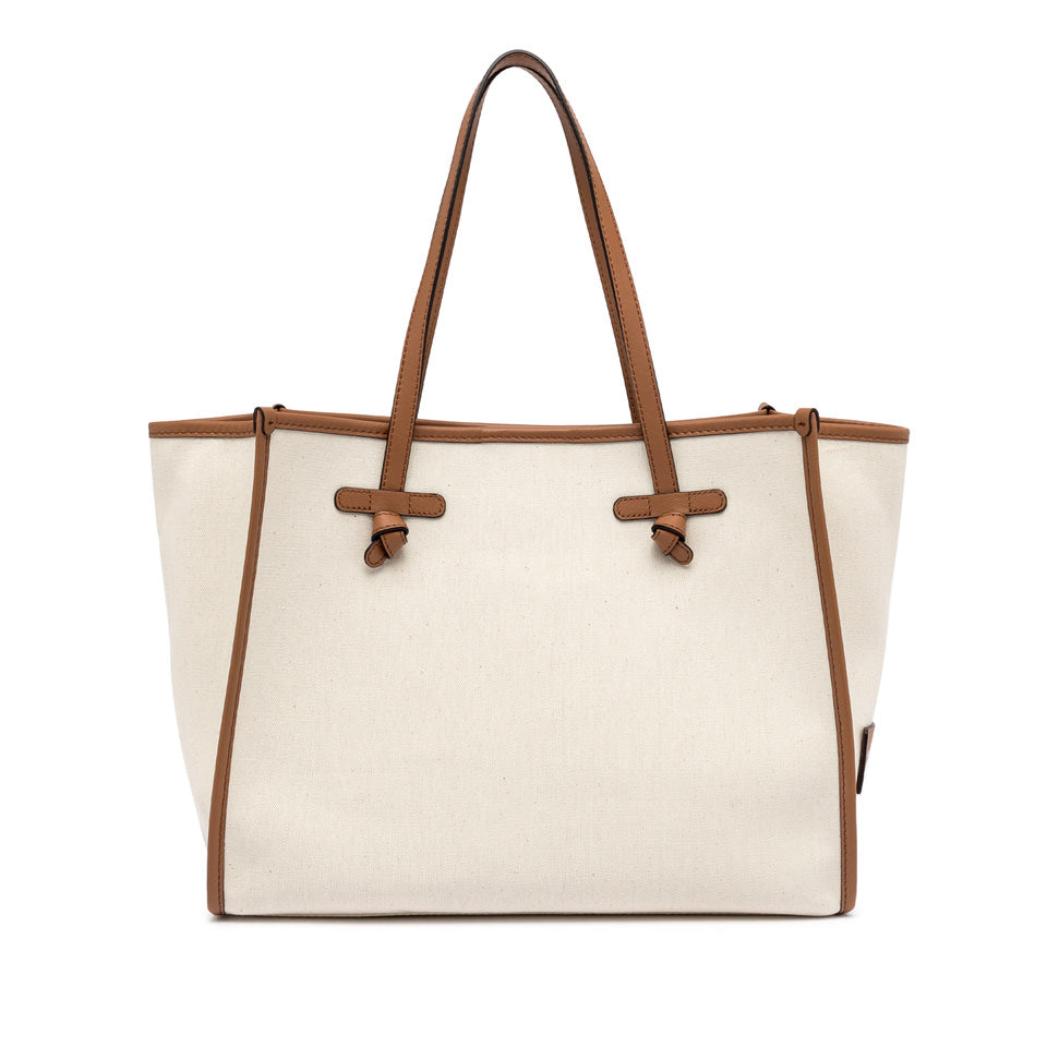 Gianni Chiarini borsa shopping in tessuto e pelle "Marcella" Avorio BS6850COMMCNV-SE.13931 PANNA