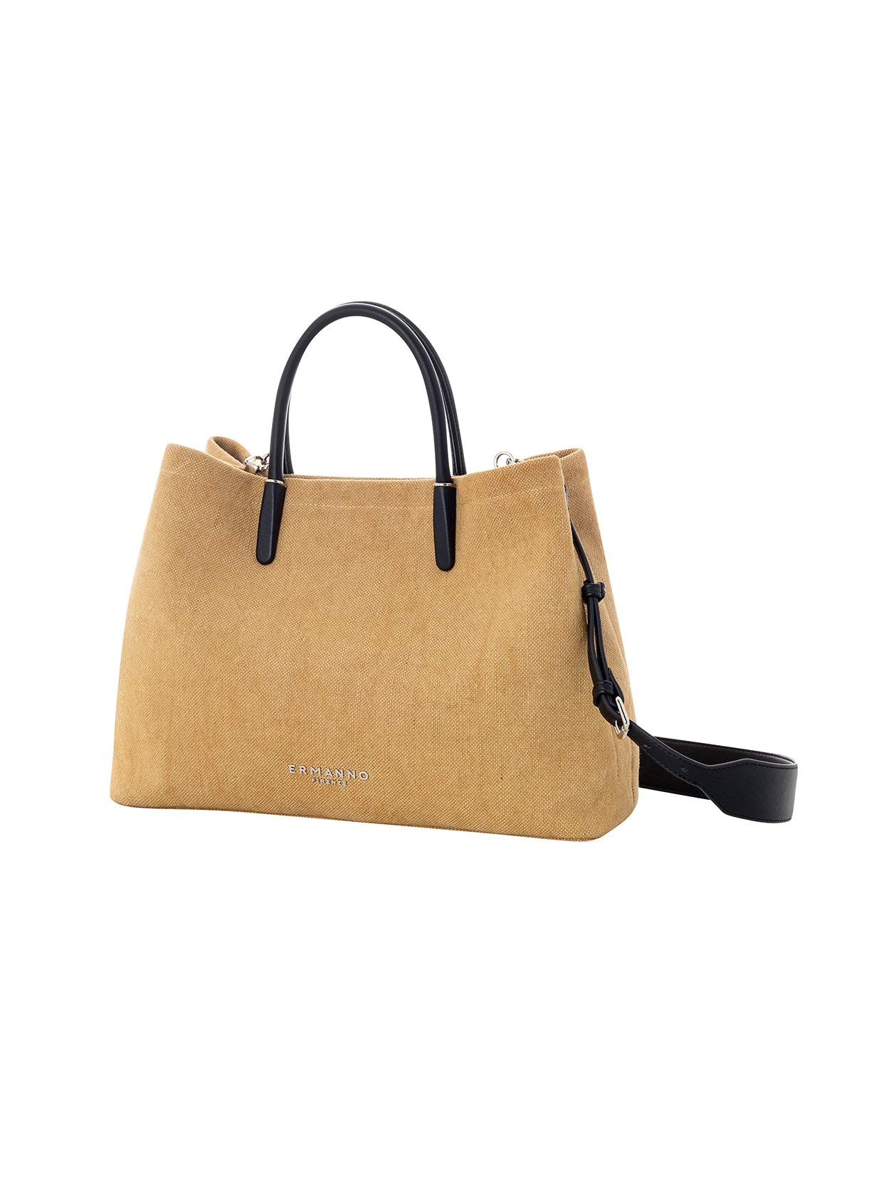 Ermanno Firenze borsa a mano in tessuto ed ecopelle "Ada" Beige 12402092.NATURAL