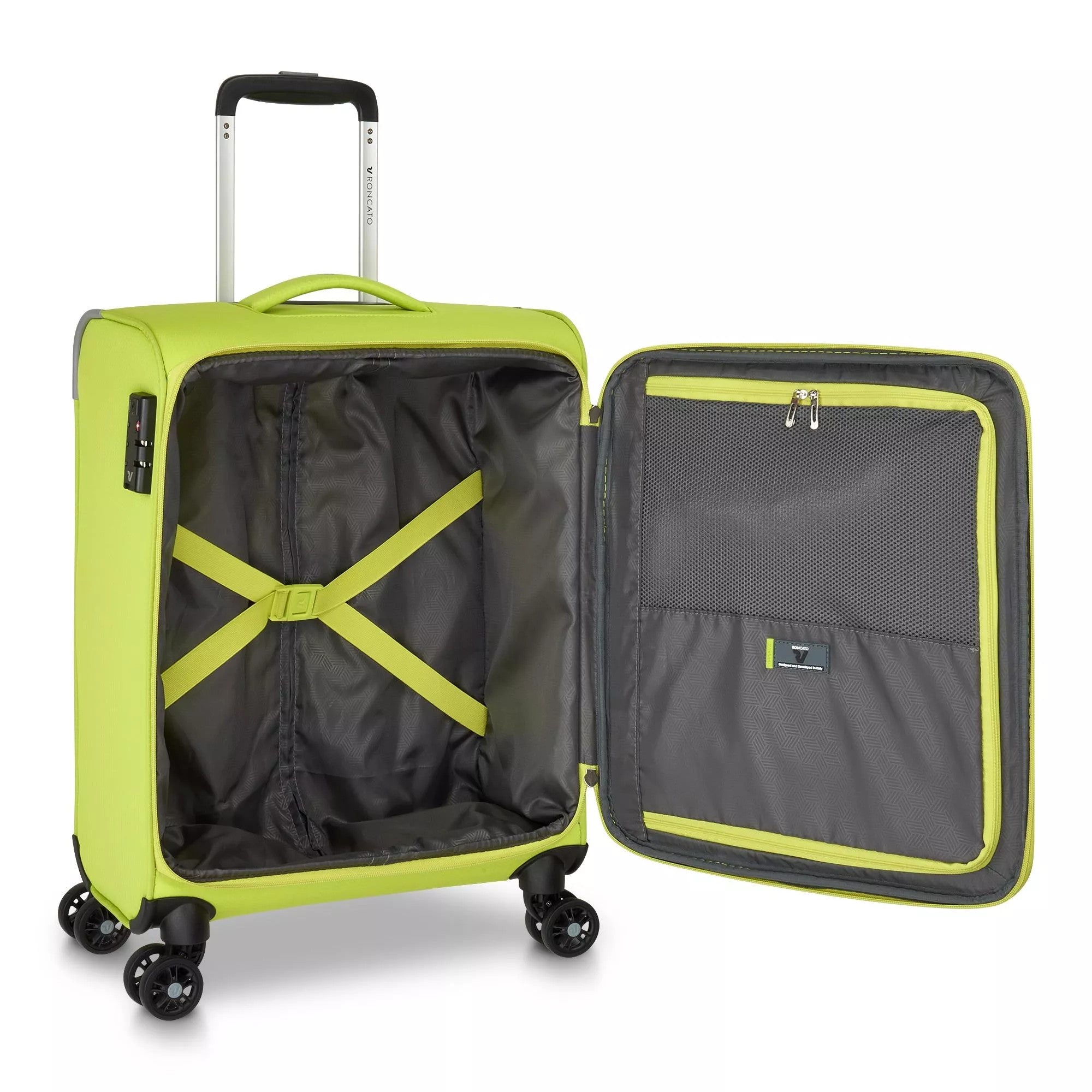 Roncato trolley cabina in tessuto "Lite Soft" Lime 414746.77 CYBER LIME