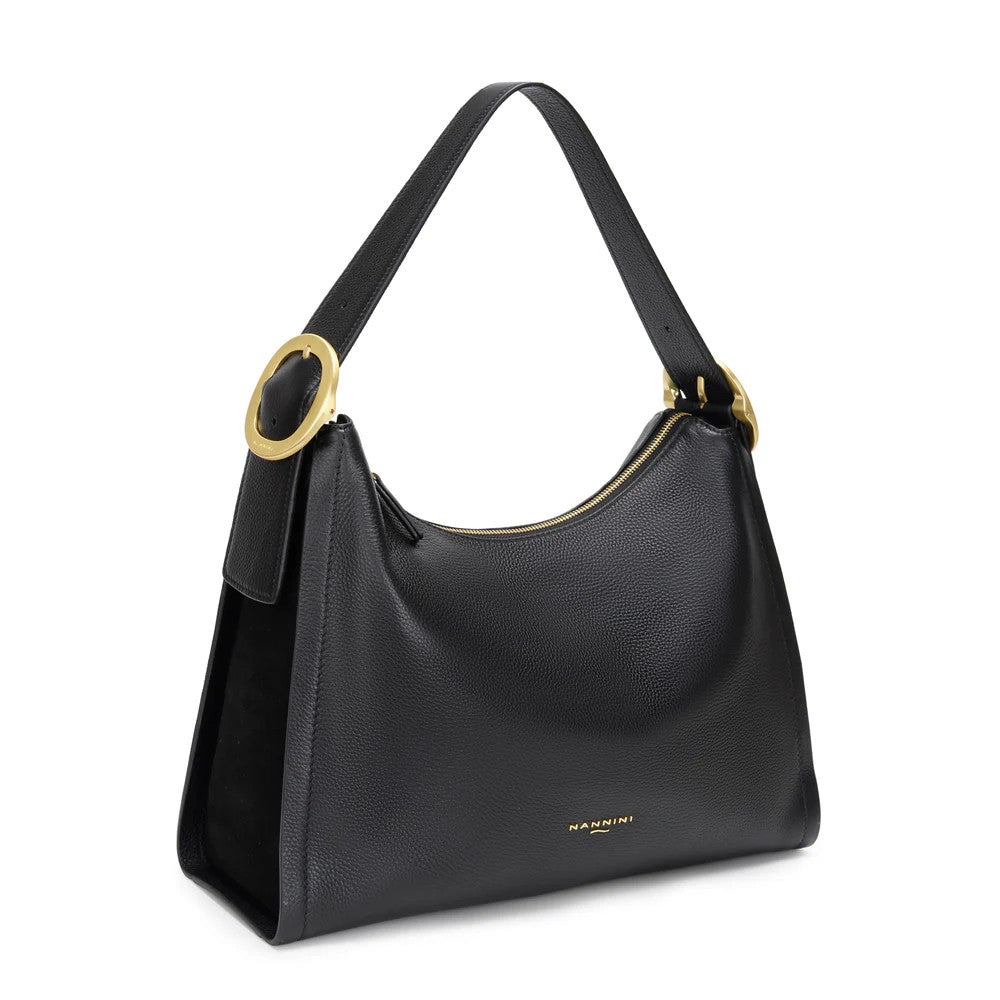 Nannini borsa a spalla in pelle "Greta" Nero 19405.NERO