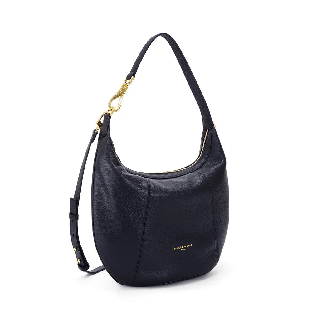 Nannini borsa a spalla in pelle "Filippa" Blu 19120-1.NAVY