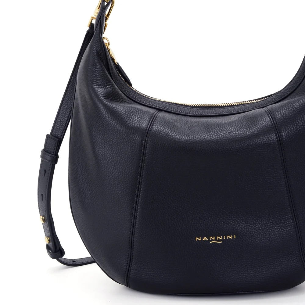 Nannini borsa a spalla in pelle "Filippa" Blu 19120-1.NAVY