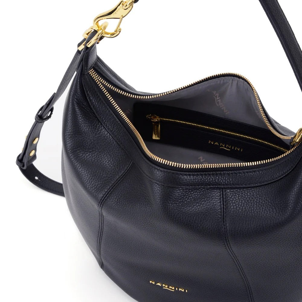 Nannini borsa a spalla in pelle "Filippa" Blu 19120-1.NAVY