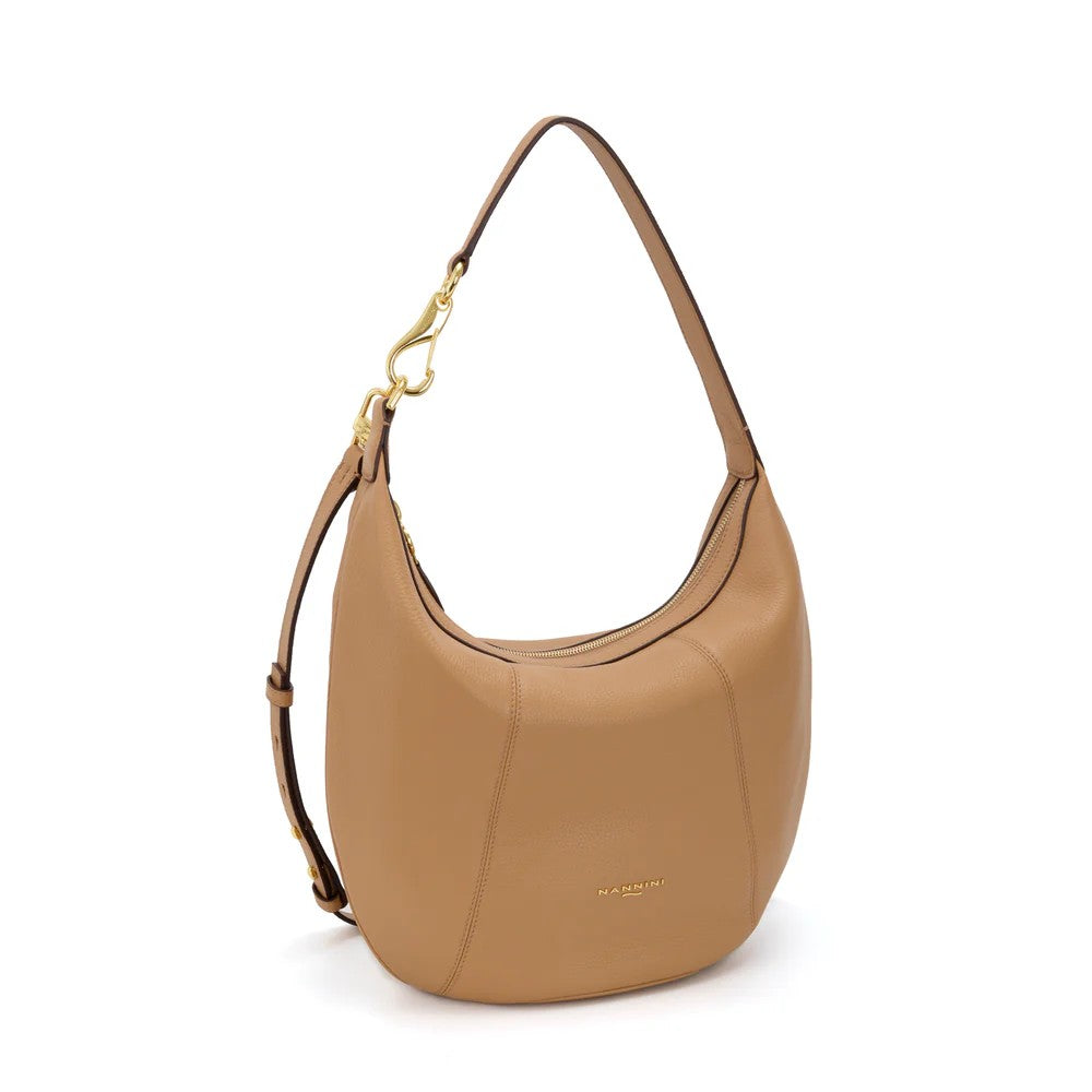 Nannini borsa a spalla in pelle "Filippa" Cuoio 19120-1.CAMEL