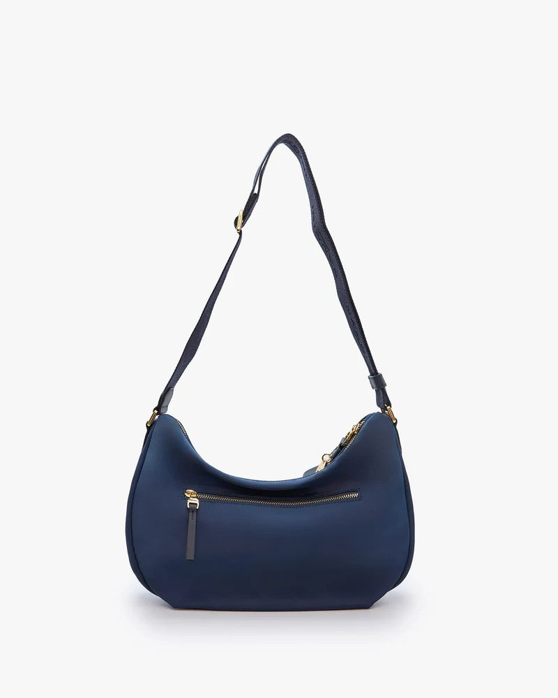Nannini borsa a tracolla in tessuto e pelle "Liberty" Blu 18243.NAVY