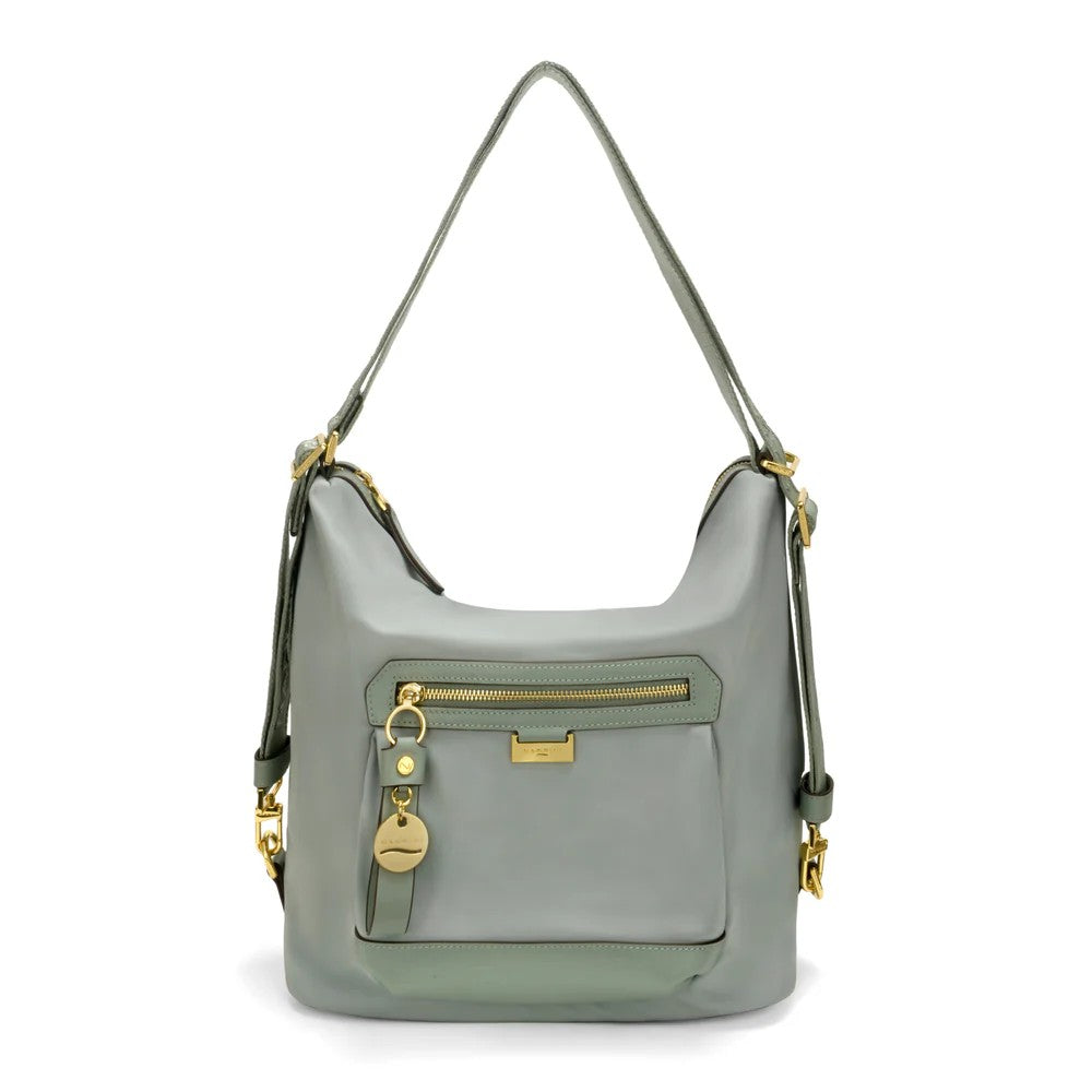 Nannini borsa zaino in tessuto "Liberty" Verde 18076.SALVIA