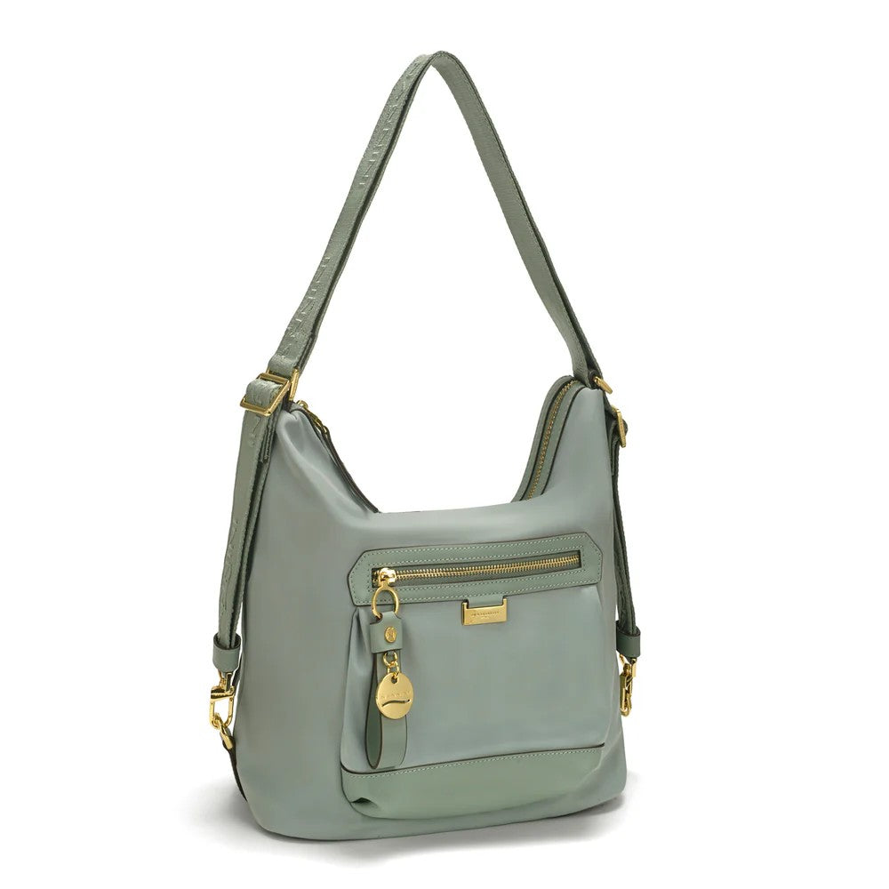 Nannini borsa zaino in tessuto "Liberty" Verde 18076.SALVIA