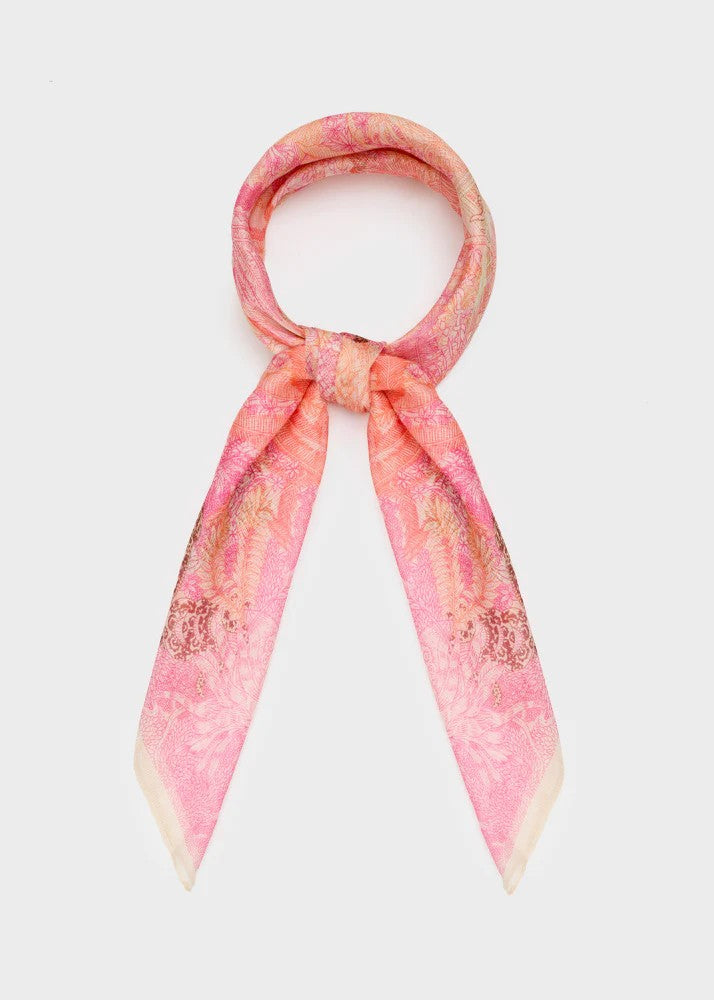 Nalì foulard in poliestere "Fantasia giungla" Multicolor BOSC0195.ARANCIO/ROSA