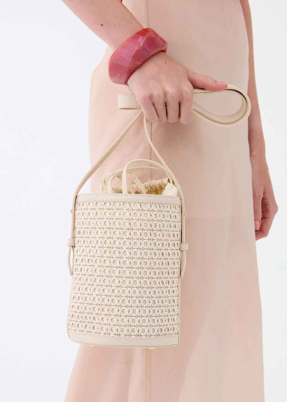 Nalì borsa secchiello in ecopelle "Bilbao" Bianco GMBS0026.BIANCO