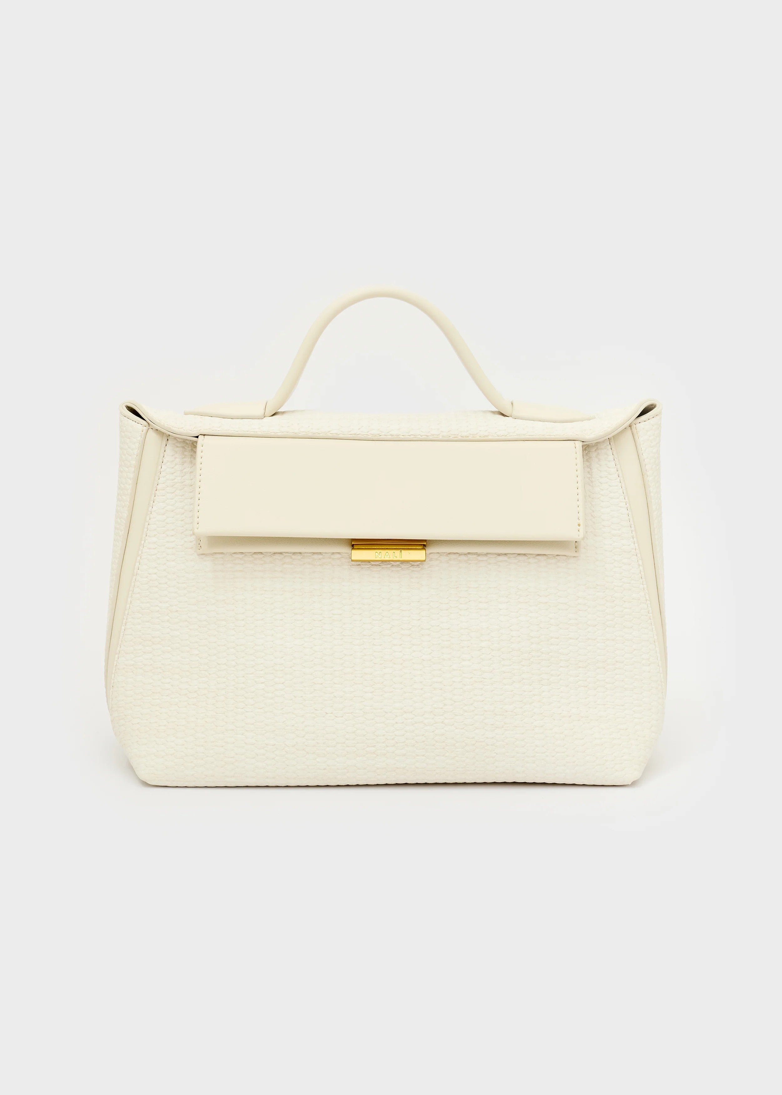 Nalì borsa a mano in rafia "Marrakech" Bianco LDBS0150.BIANCO