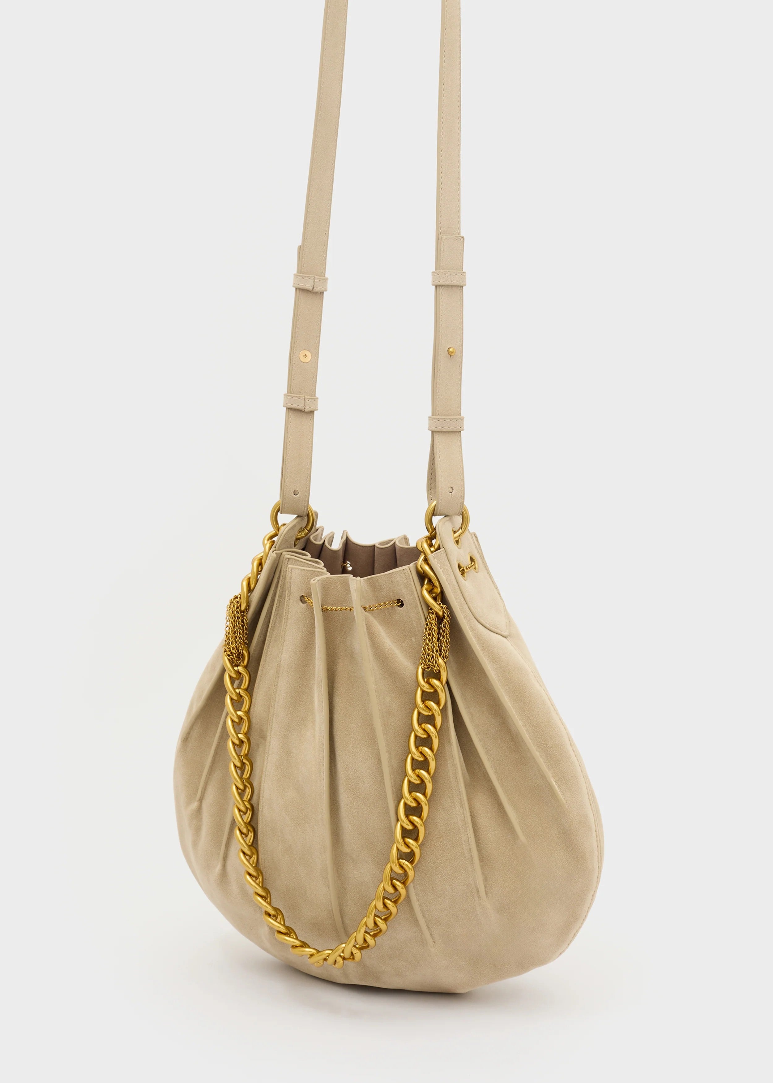 Nalì borsa secchiello in ecopelle "Evissa" Beige LDBS0154.BEIGE