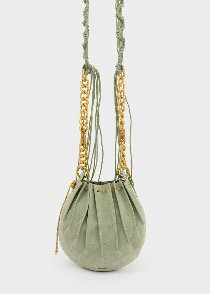 Nalì borsa secchiello in ecopelle "Evissa" Verde LDBS0158.VERDE