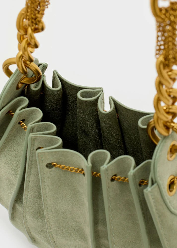 Nalì borsa secchiello in ecopelle "Evissa" Verde LDBS0158.VERDE