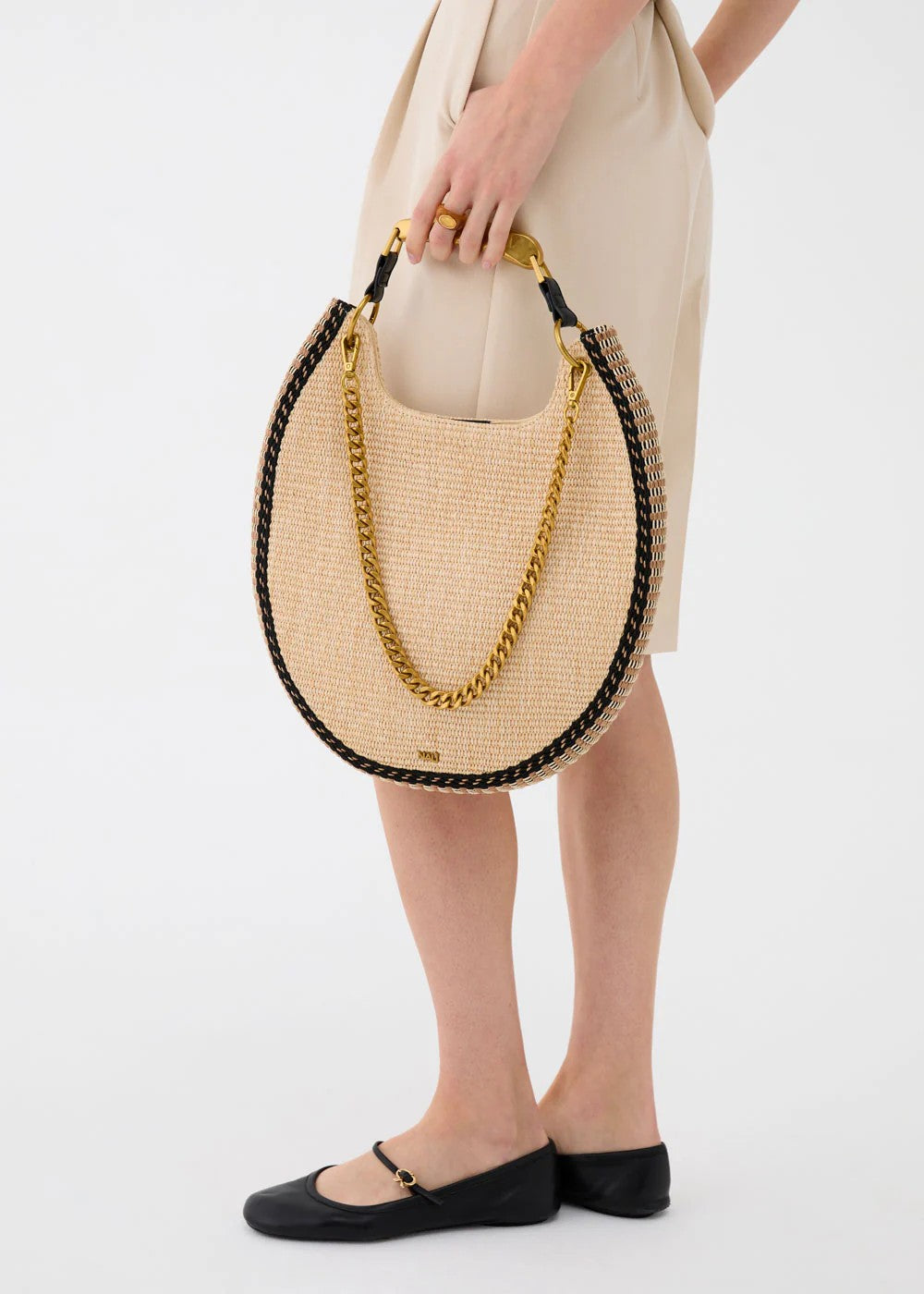 Nalì borsa a mano in paglia "Mallorca" Beige LDBS0160.BEIGE