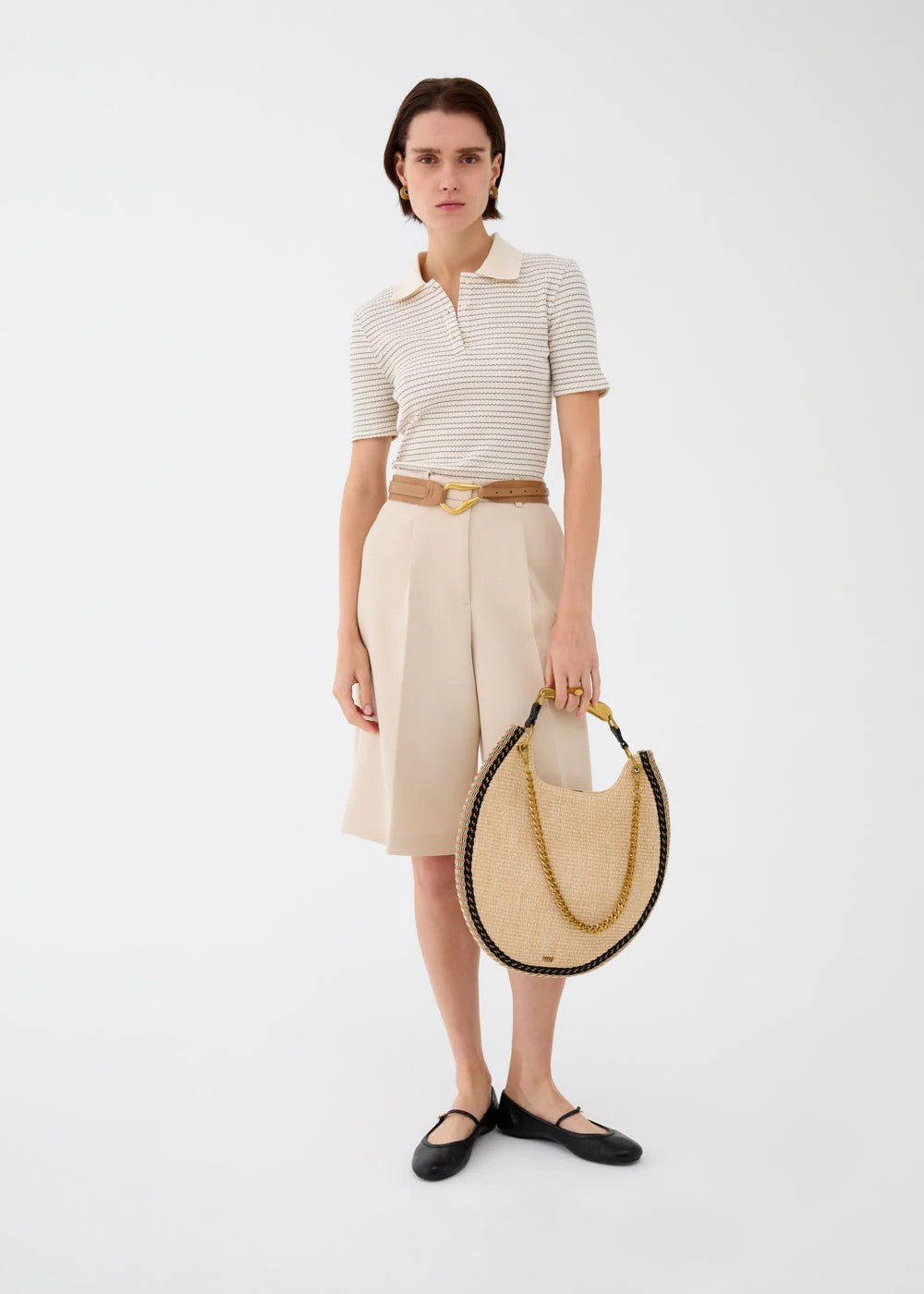 Nalì borsa a mano in paglia "Mallorca" Beige LDBS0160.BEIGE