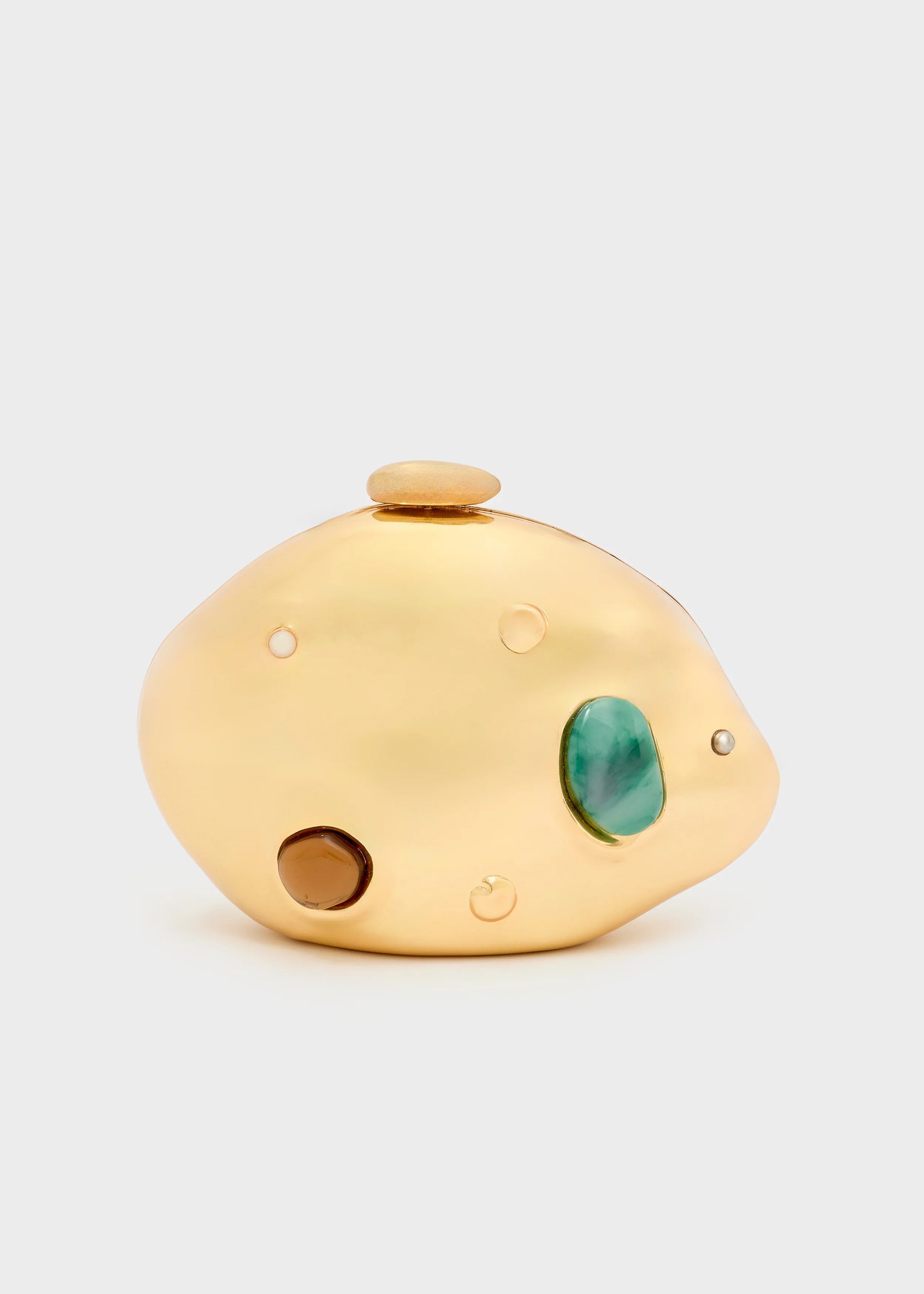 Nalì pochette in metallo "Pietre" Oro LYPC0053.ORO