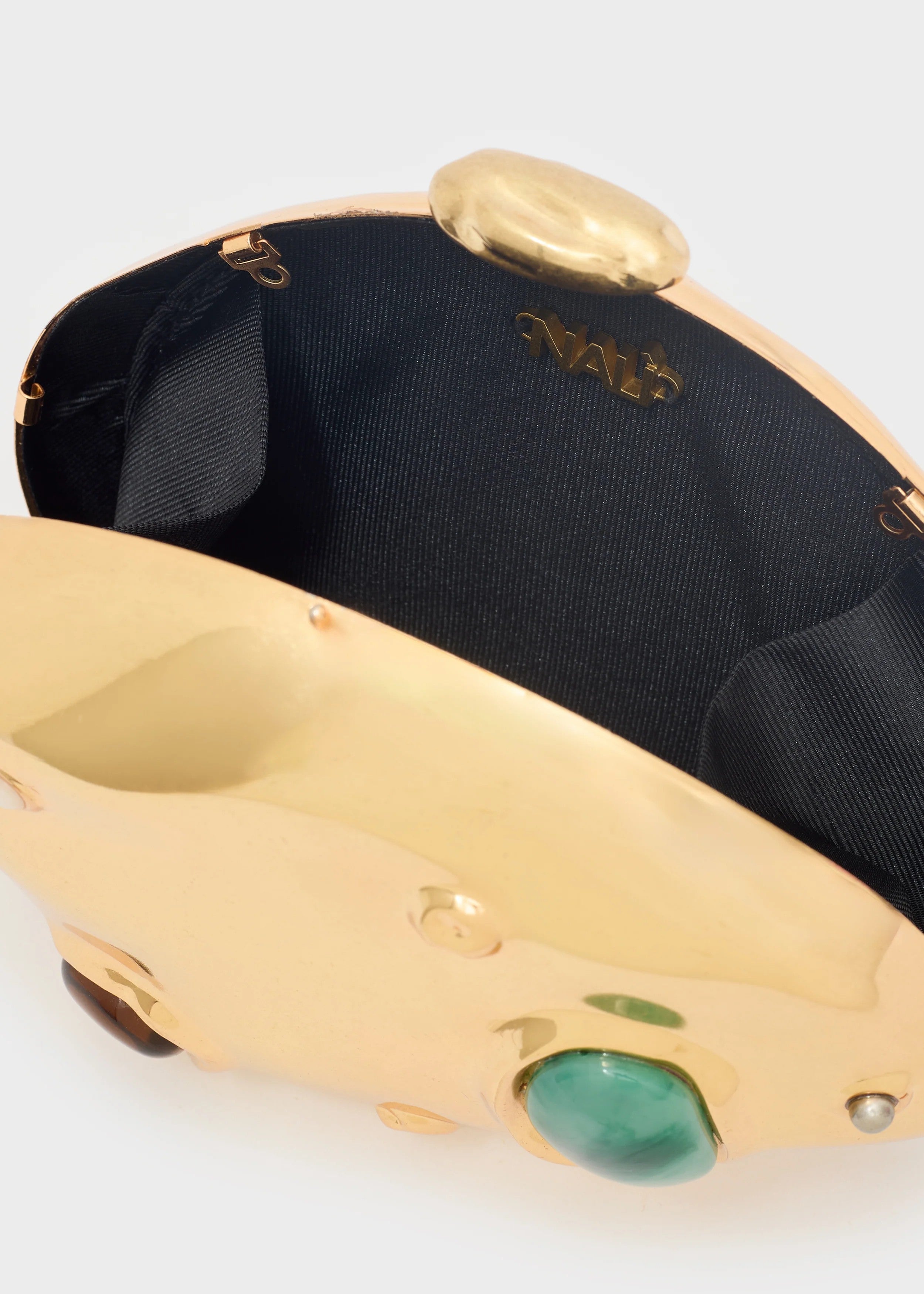 Nalì pochette in metallo "Pietre" Oro LYPC0053.ORO