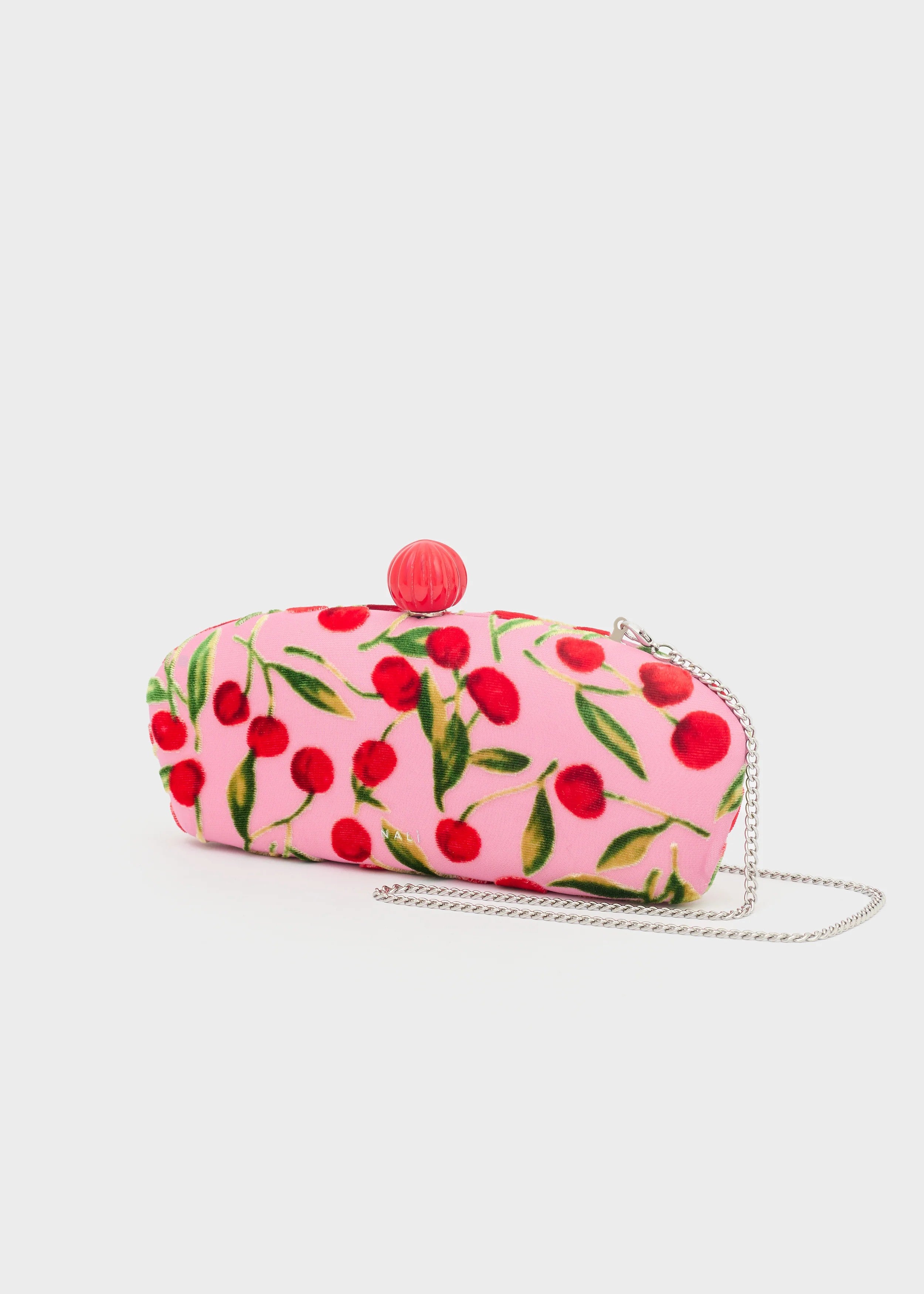 Nalì pochette in tessuto "Margot" Rosa LYPC0054.STAMPA CILIEGIE ROSA