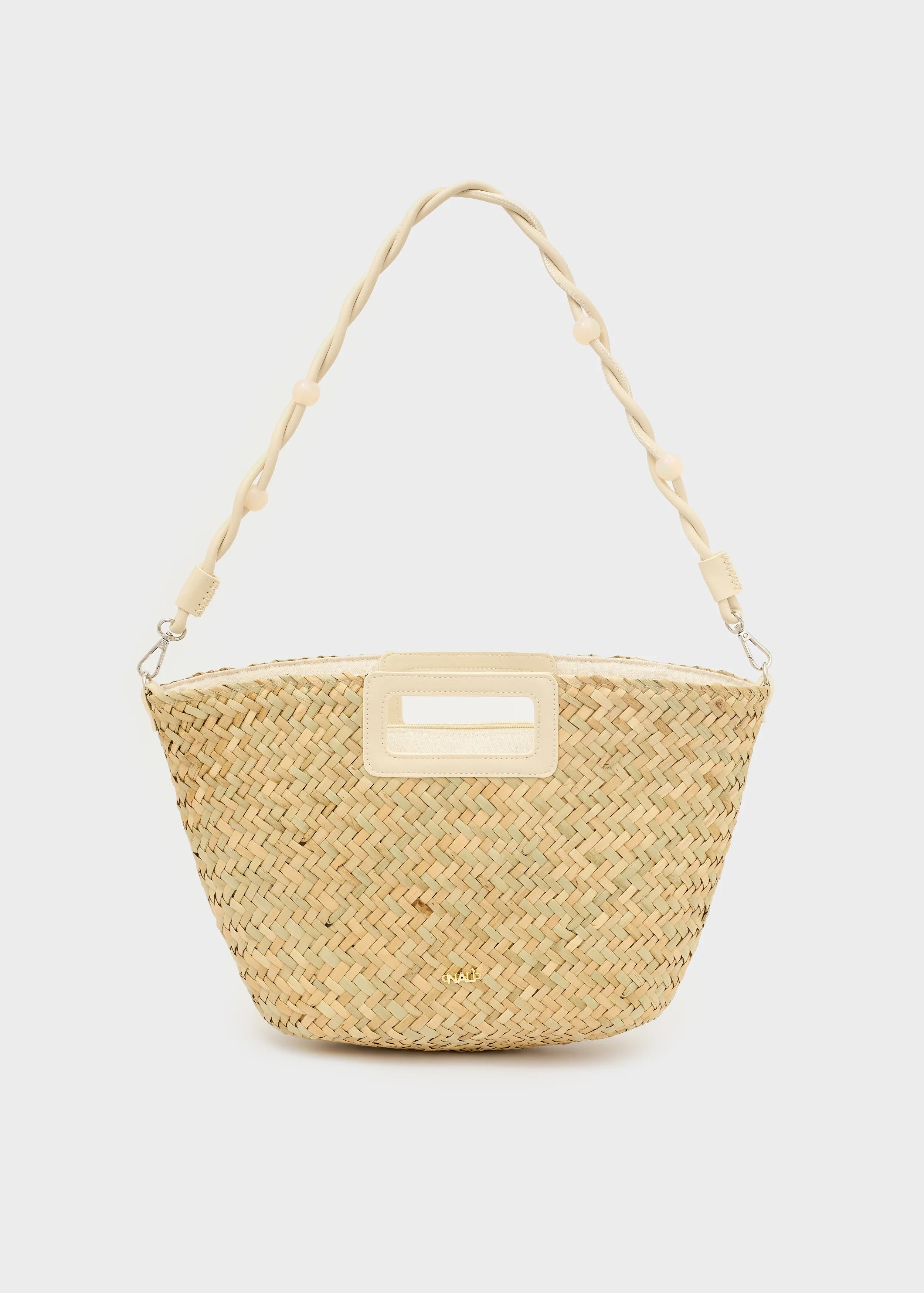 Nalì borsa a mano in raffia "Olivia" Bianco LZBS0089.BIANCO